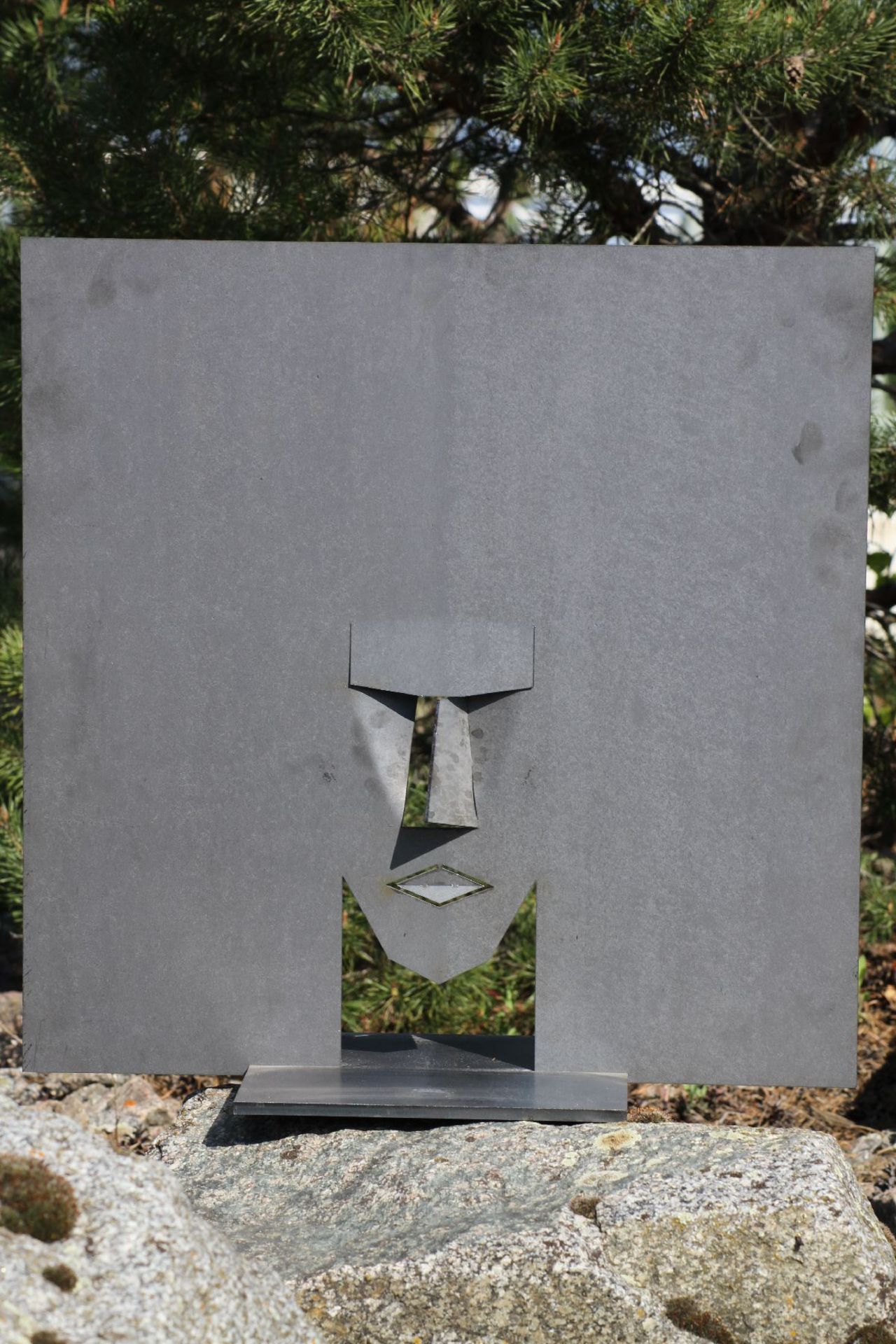 Skulptur, Andreas Helmling, Eisen/Metall, Kopf wuchtig