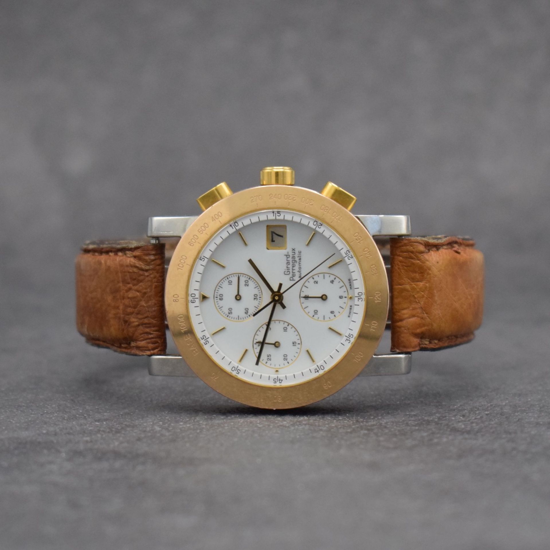 GIRARD PERREGAUX Herrenchronograph in Stahl un18k Rotgold,