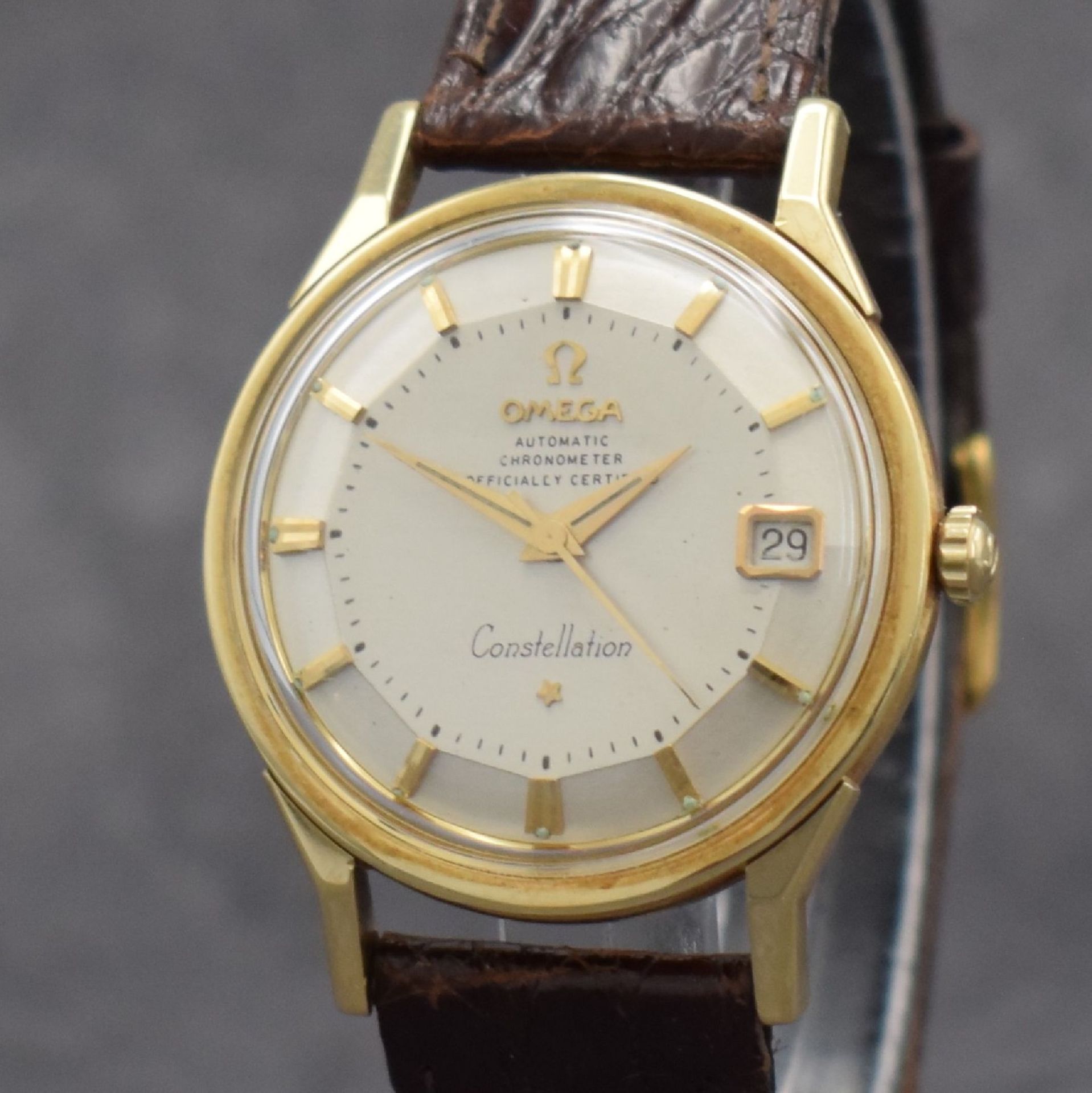 OMEGA Constellation Herrenarmbanduhr in GG 585/000 - Bild 4 aus 9