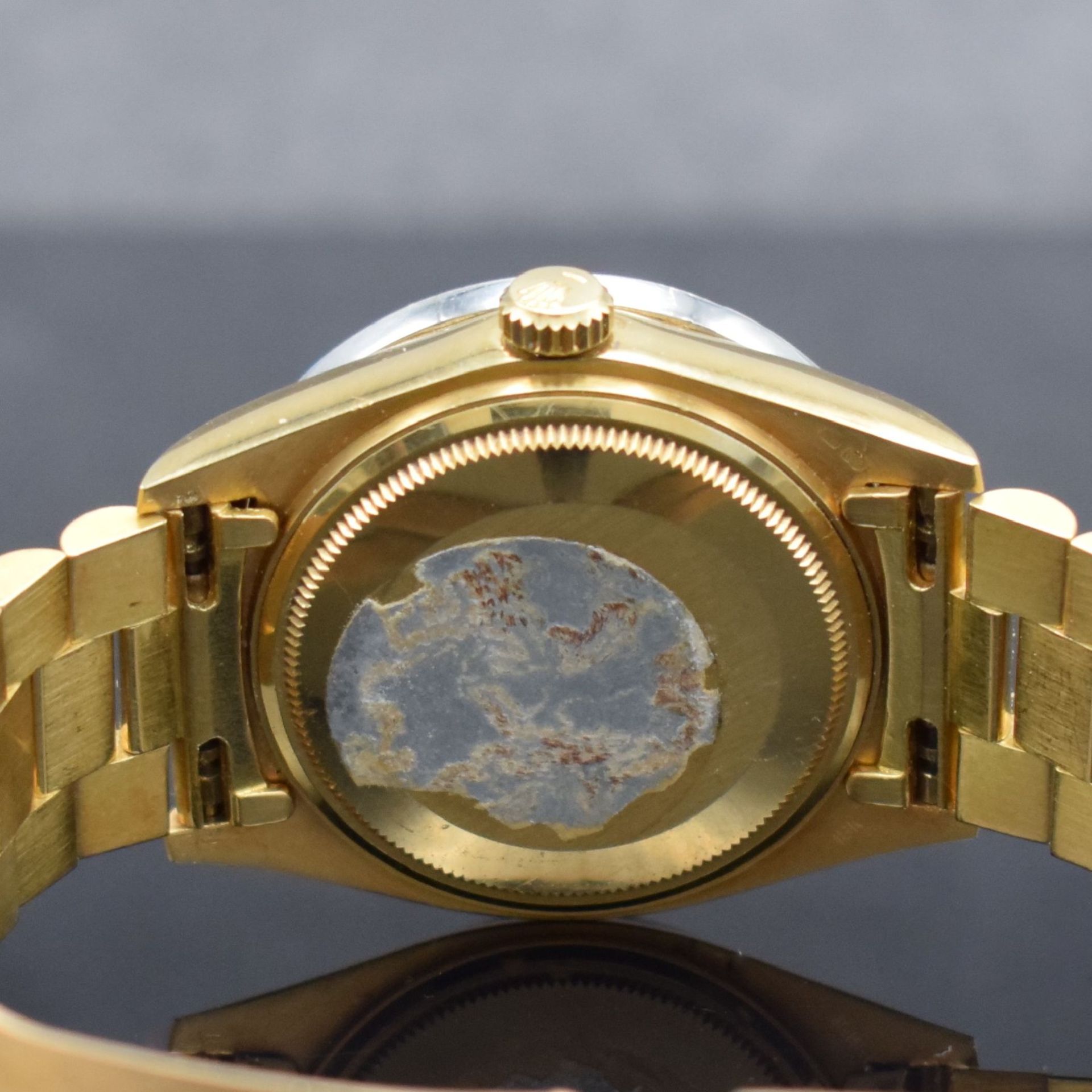 ROLEX Herrenarmbanduhr Oyster Perpetual Day- Date in GG - Image 8 of 8
