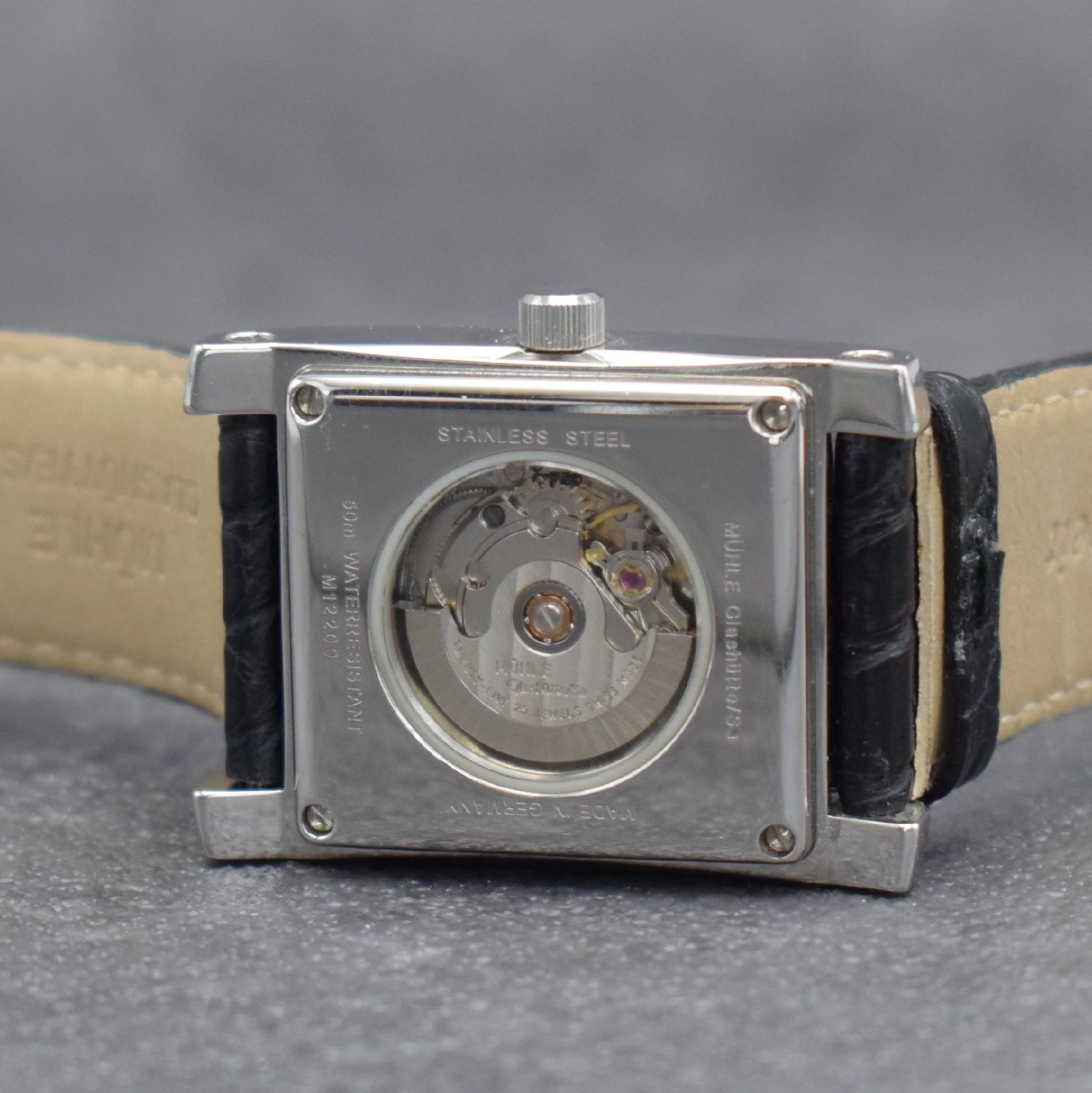 LONGINES / MÜHLE GLASHÜTTE 2 rechteckige Armbanduhren in - Image 10 of 11