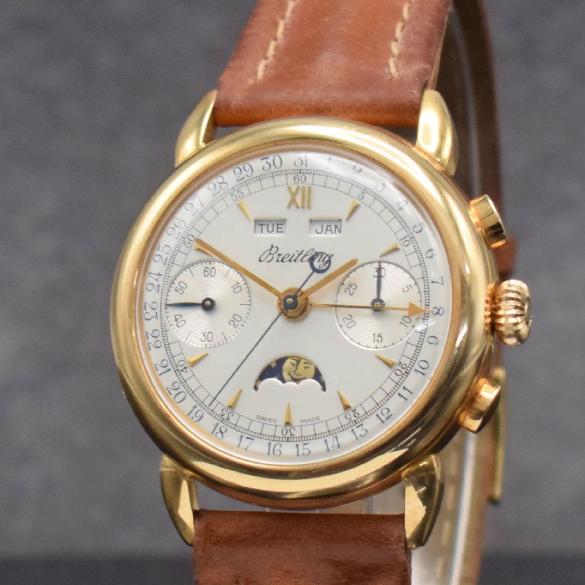 BREITLING Datora sehr seltener Schaltradchronograph mit - Bild 2 aus 9