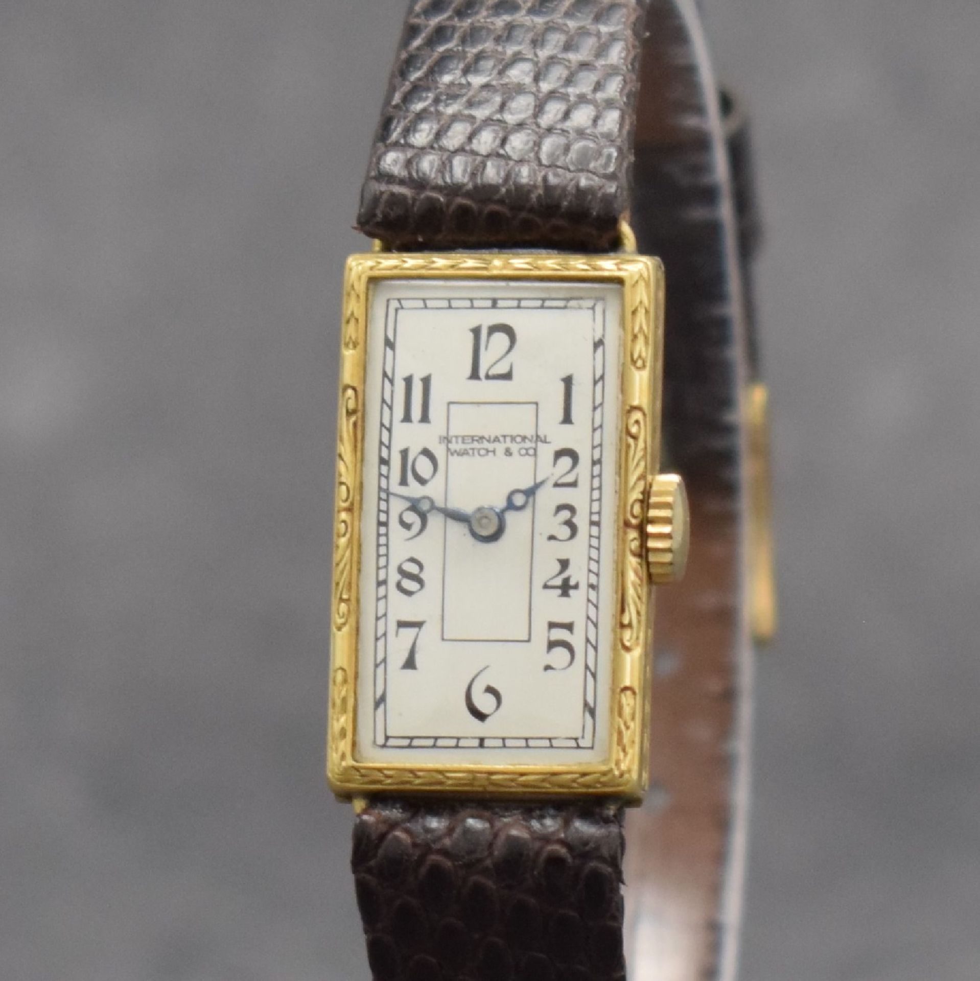 IWC seltene, frühe Damenarmbanduhr in GG 750/000, - Image 4 of 7