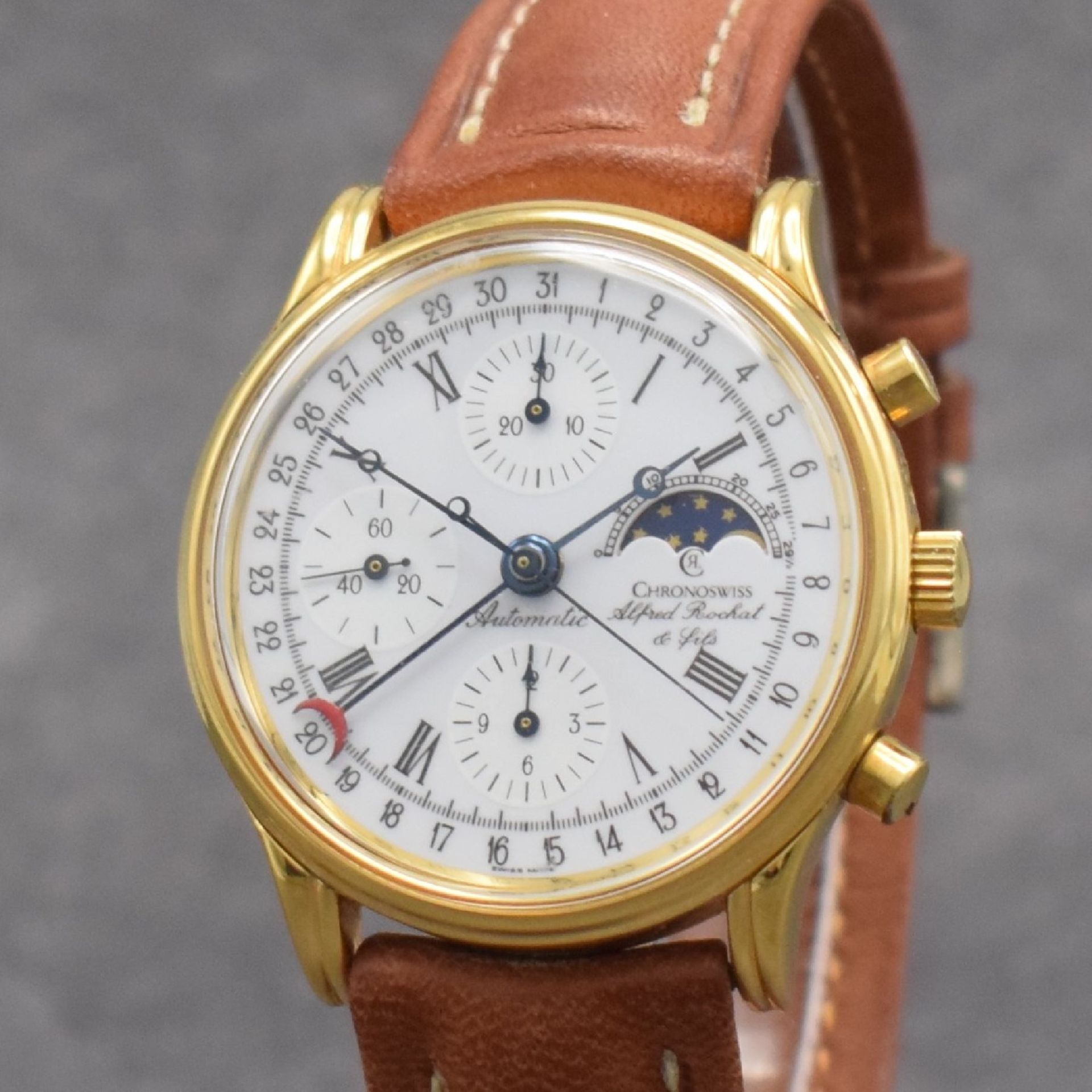 CHRONOSWISS / ALFRED Rochat & Fils Armbandchronograph - Image 4 of 7