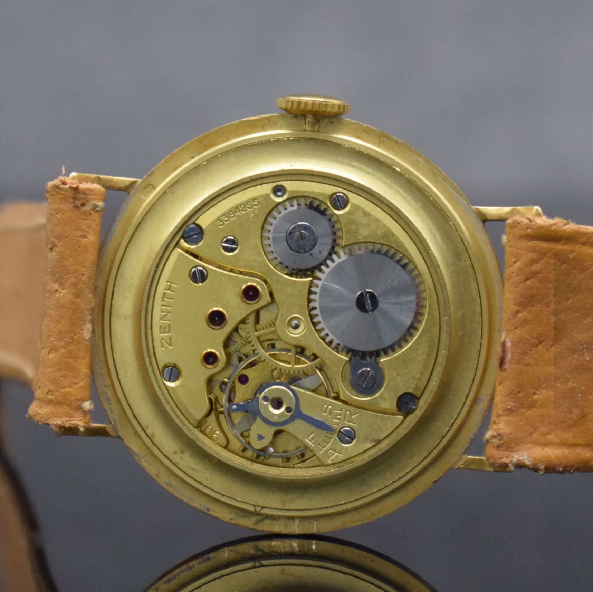 ZENITH Herrenarmbanduhr in GG 750/000, Schweiz um 1940, - Image 6 of 7