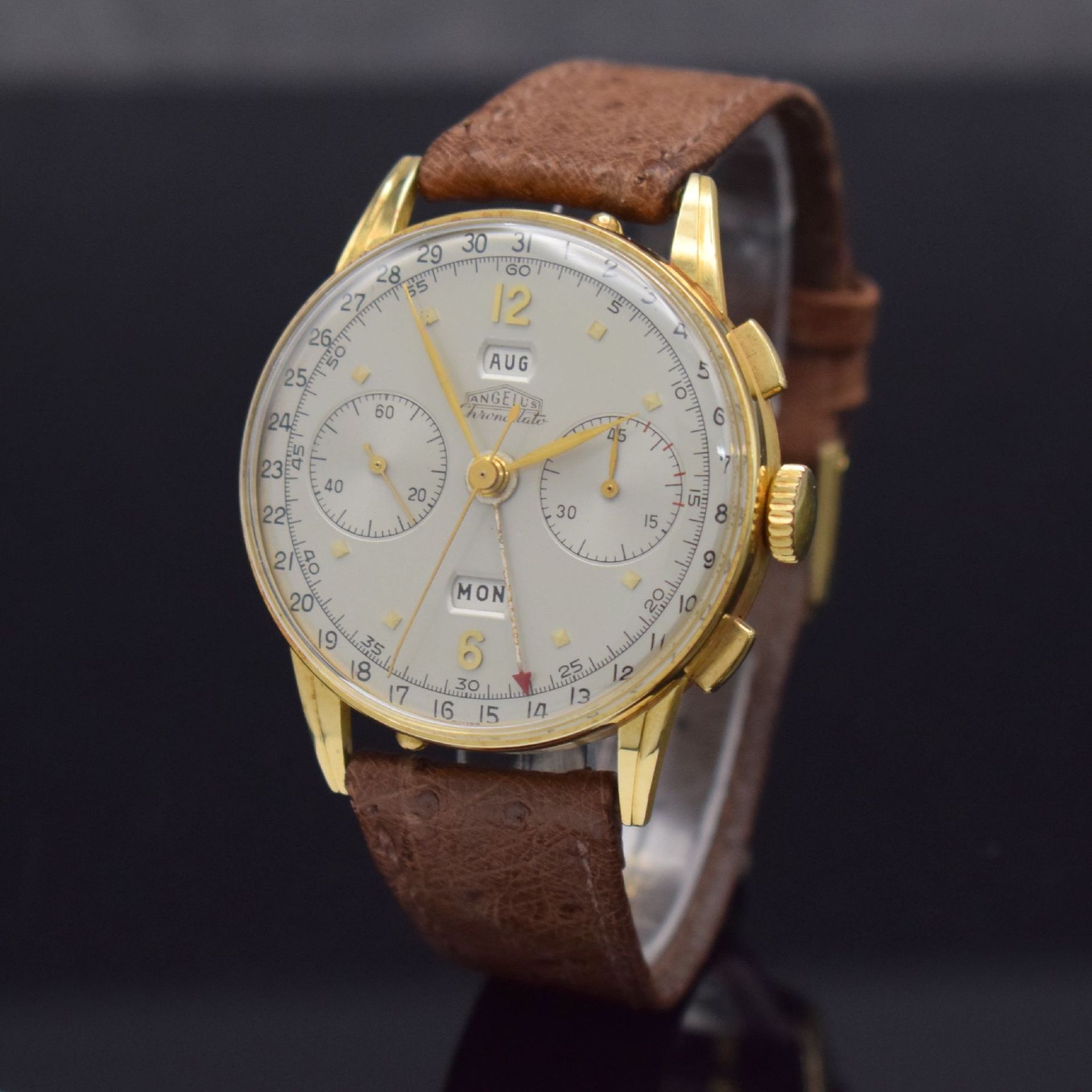 ANGELUS Chronodato seltener Schaltradchronograph mit - Image 3 of 14