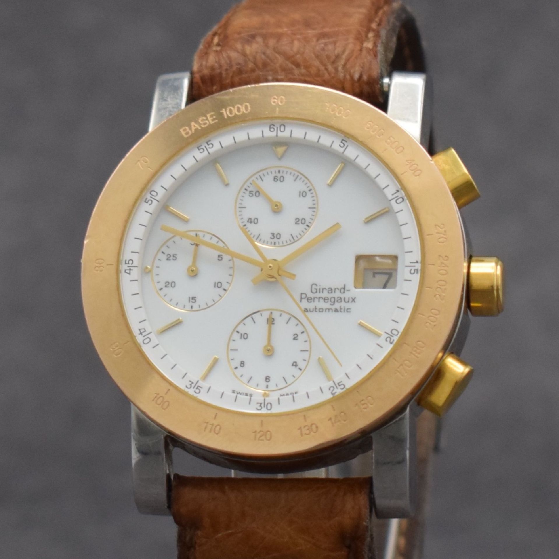 GIRARD PERREGAUX Herrenchronograph in Stahl un18k Rotgold, - Image 4 of 6