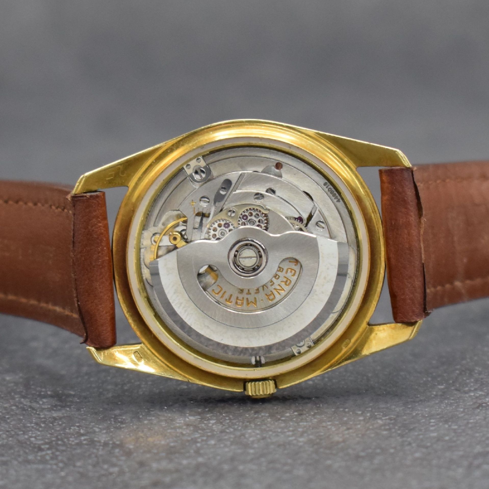 ETERNA Chronometer Herrenarmbanduhr in GG 750/000, - Image 8 of 10
