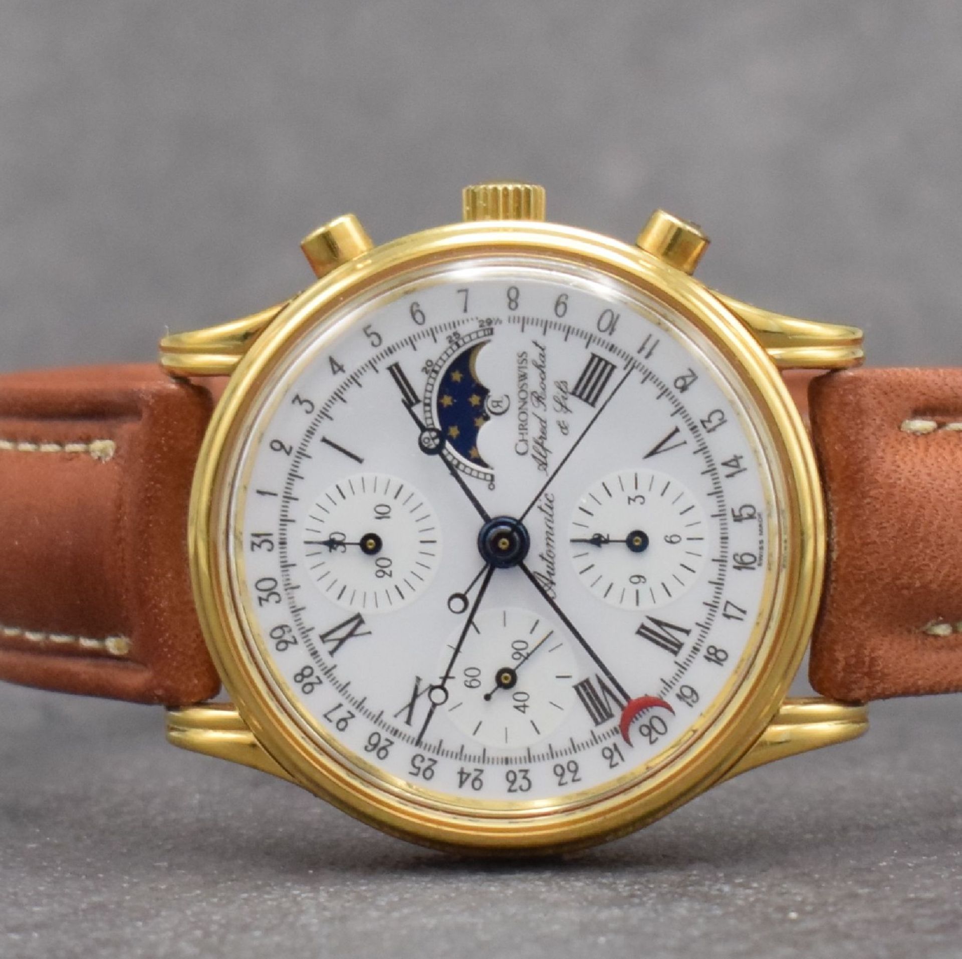 CHRONOSWISS / ALFRED Rochat & Fils Armbandchronograph - Image 2 of 7