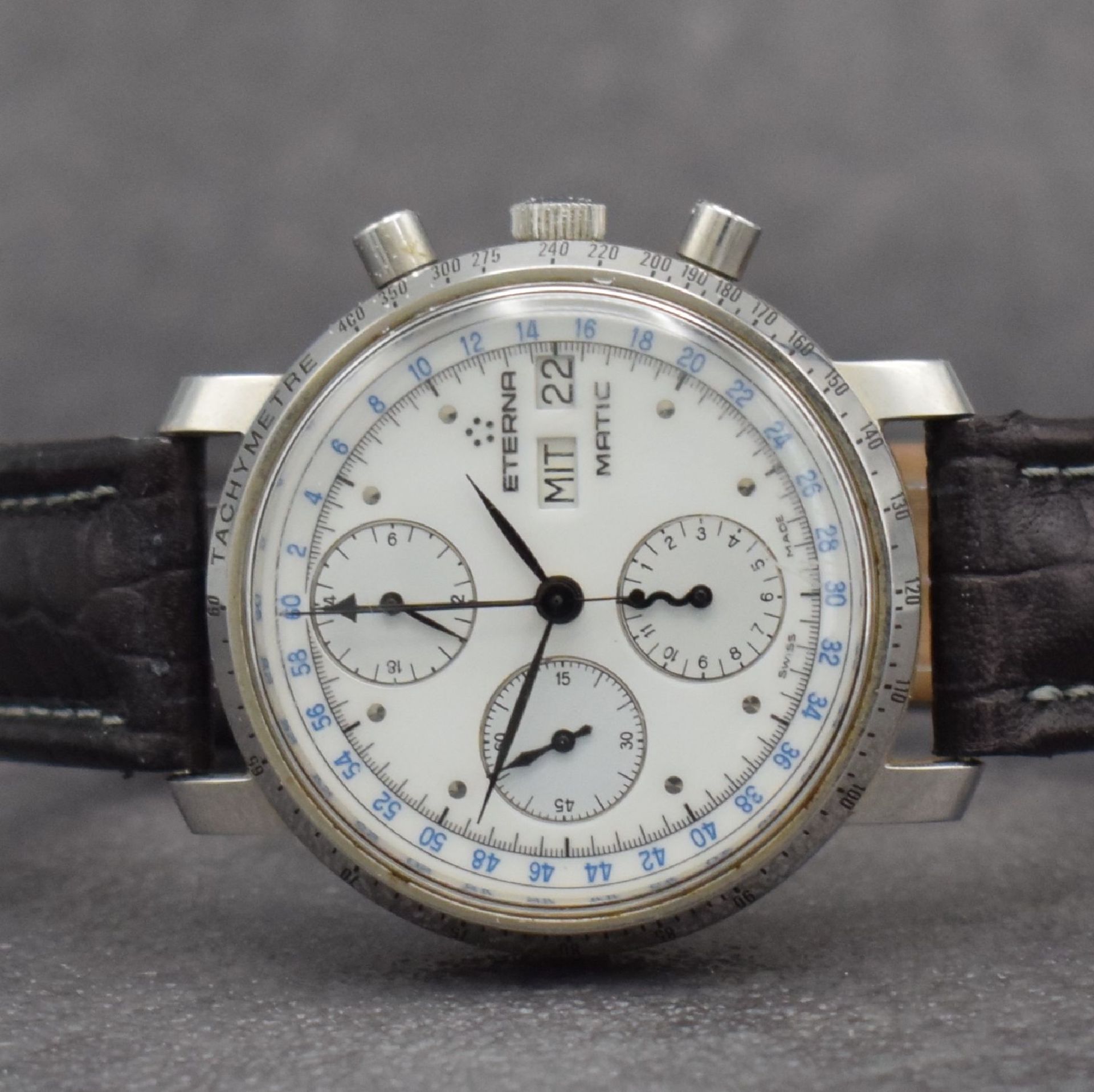 ETERNA-MATIC Herrenarmbanduhr mit Chronograph Kaliber - Image 2 of 9