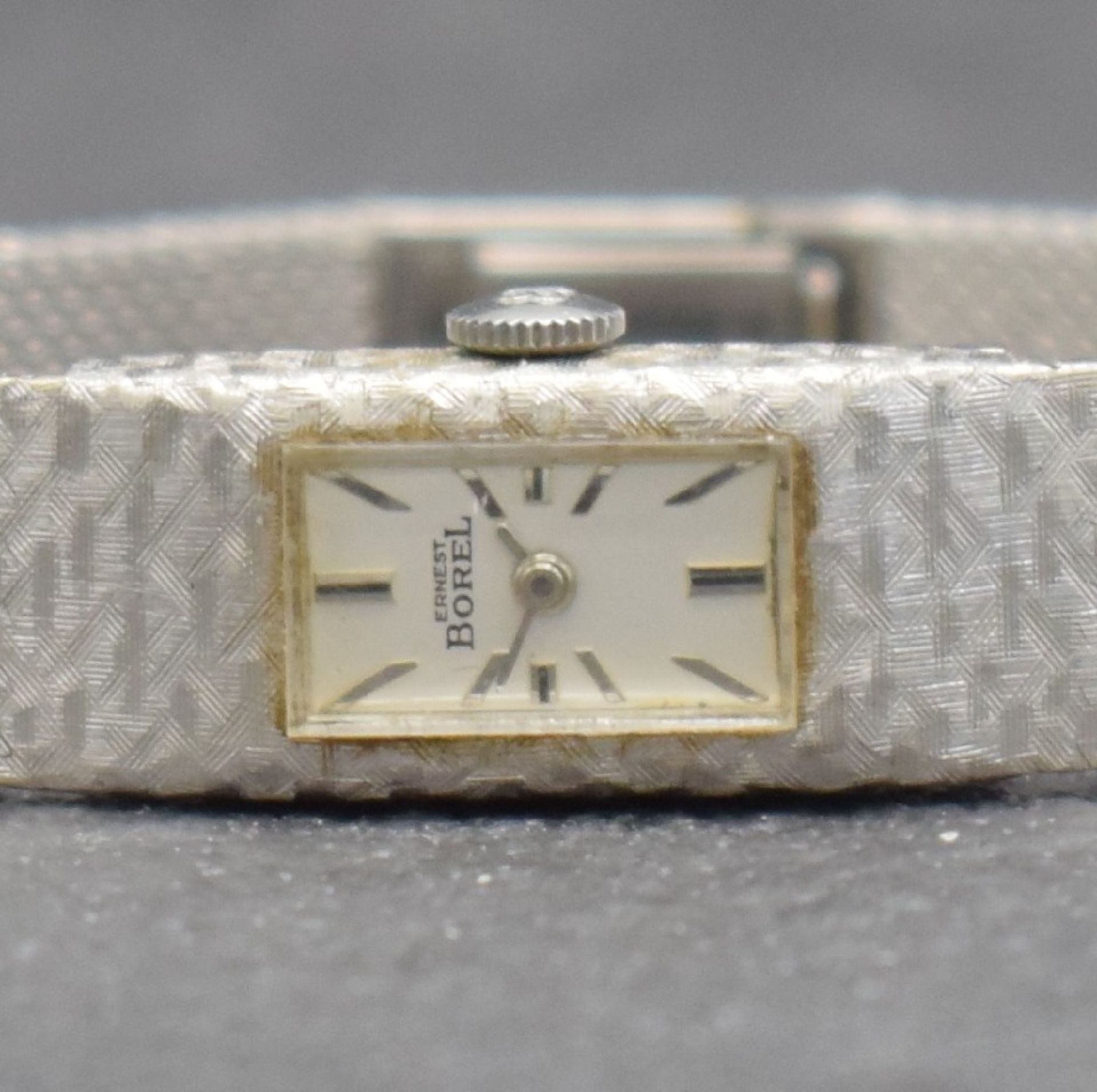 ERNST BOREL Baguette-Damenarmbanduhr in WG 750/000, - Image 2 of 7