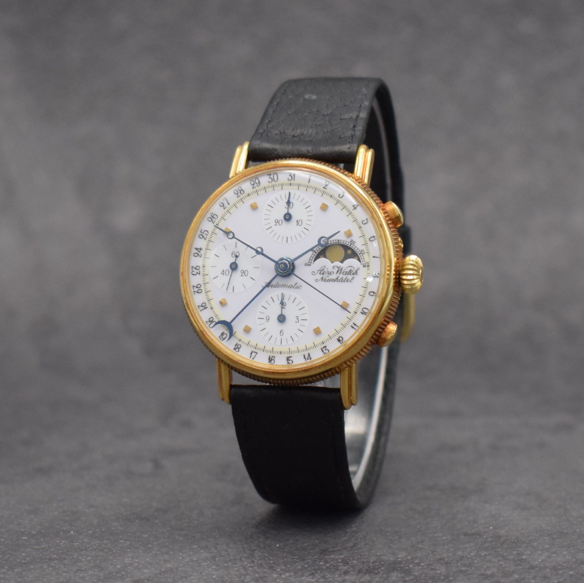 AERO WATCH Neuchatel Herrenarmbanduhr mit Chronograph, - Image 3 of 8