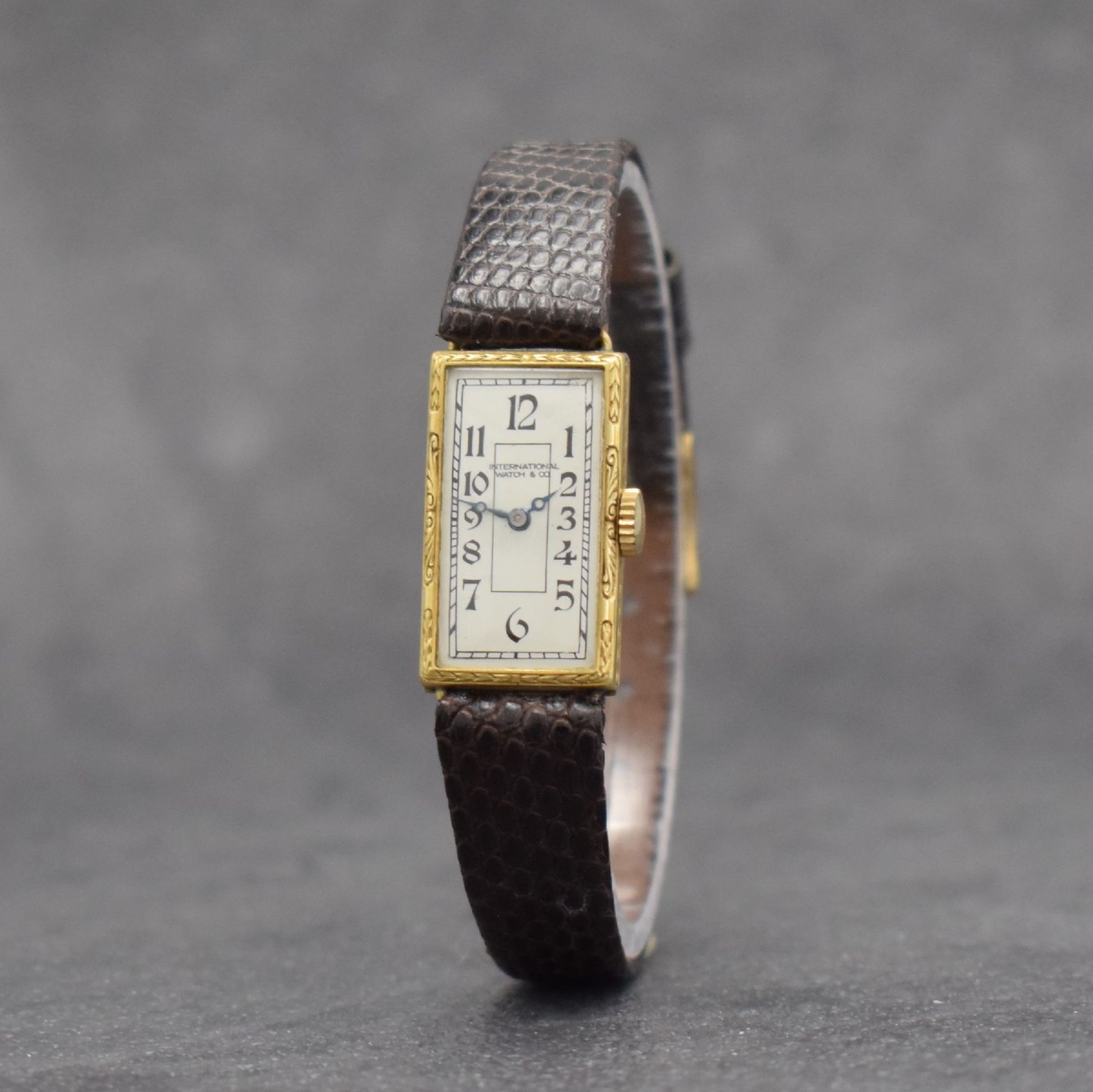 IWC seltene, frühe Damenarmbanduhr in GG 750/000, - Image 3 of 7