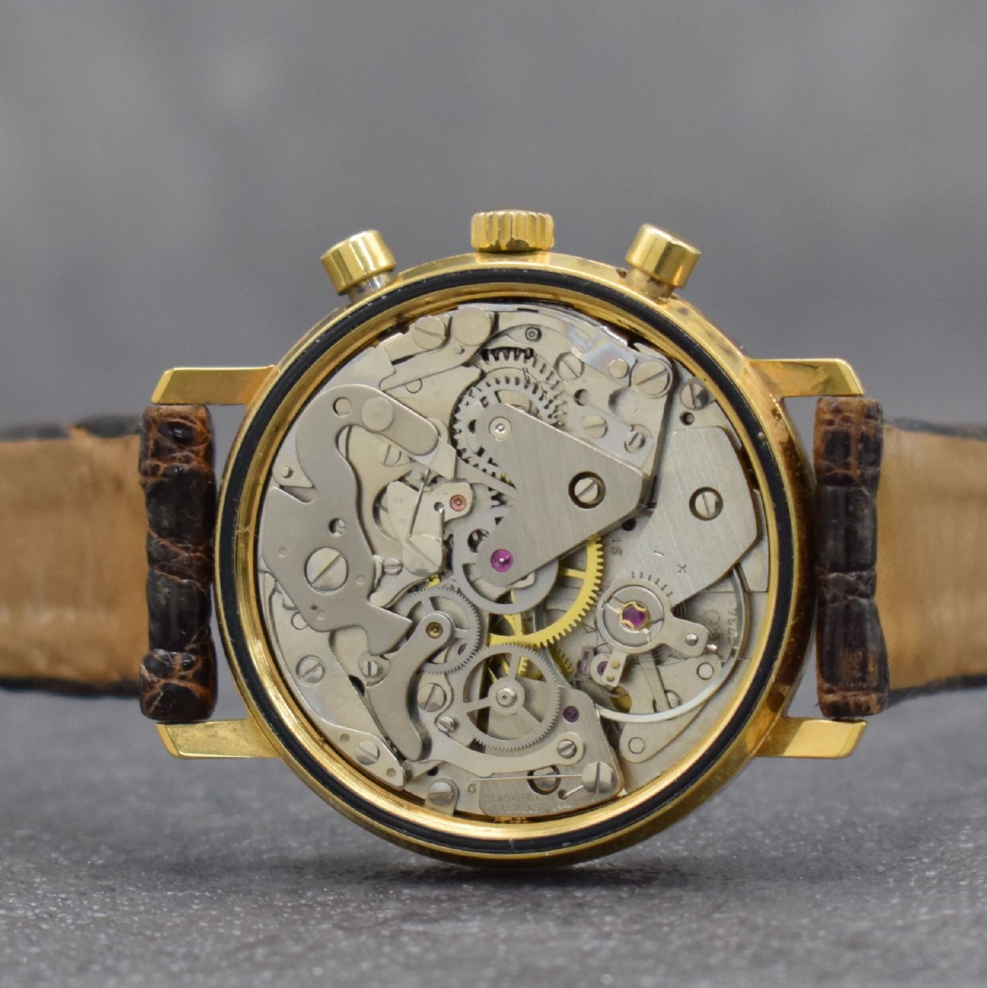 AERO WATCH vergoldeter Herrenchronograph mit Mondphase, - Image 8 of 9