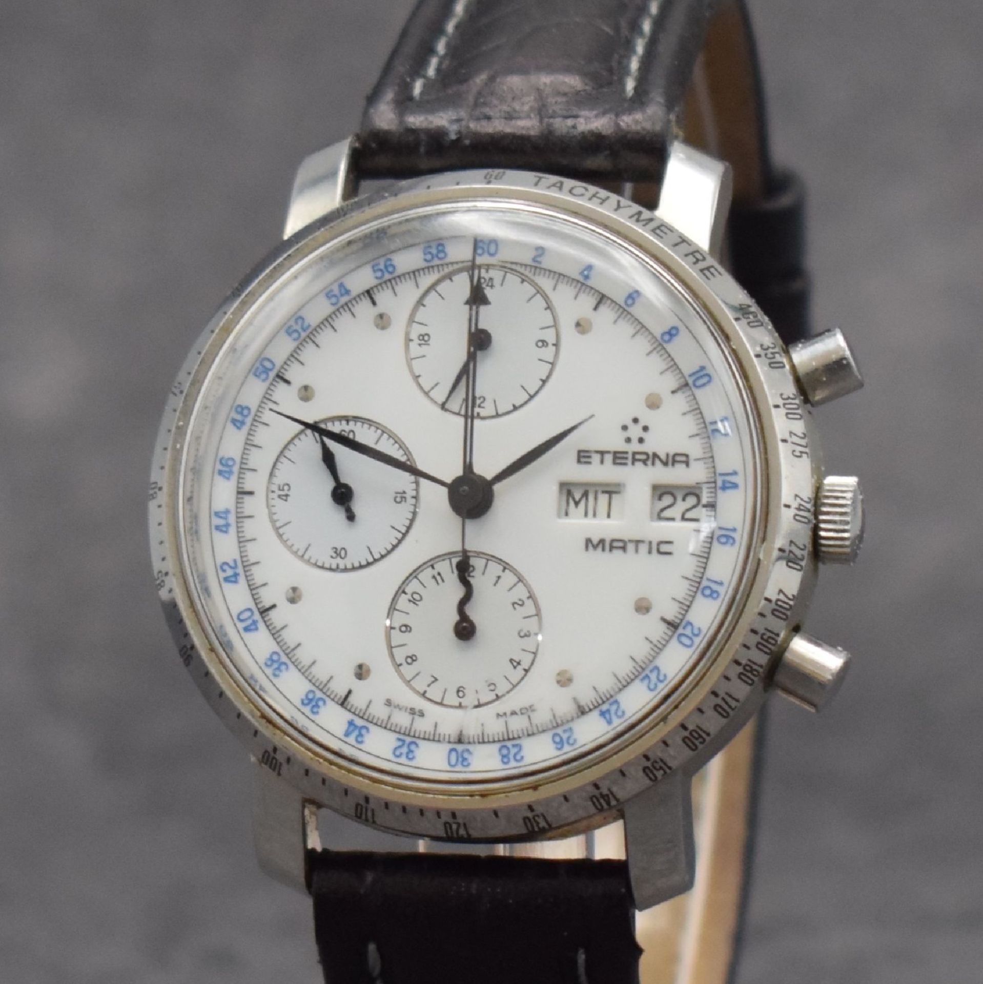 ETERNA-MATIC Herrenarmbanduhr mit Chronograph Kaliber - Image 4 of 9