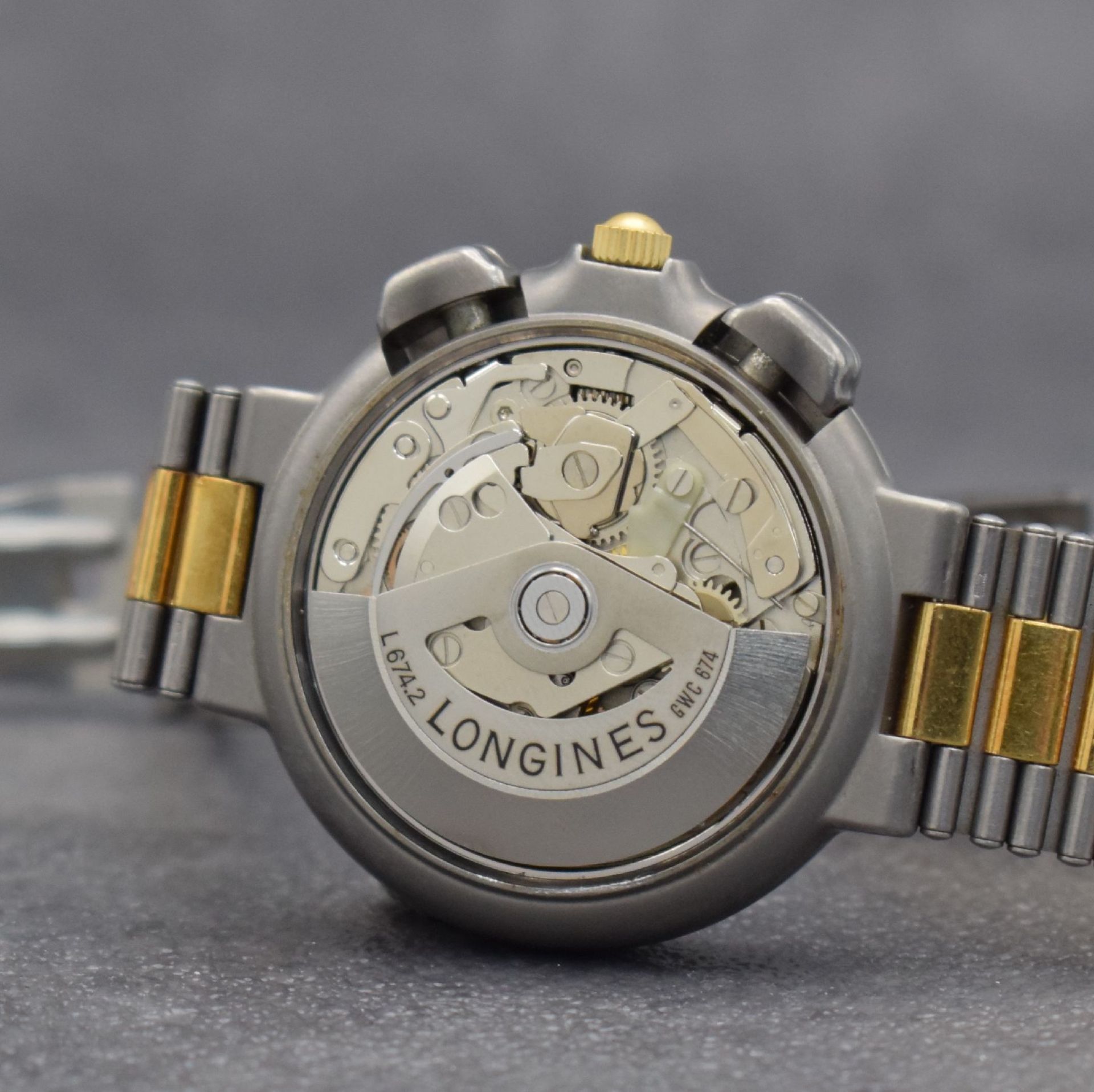 LONGINES Conquest Herrenchronograph in Stahl/ vergoldet, - Image 7 of 9