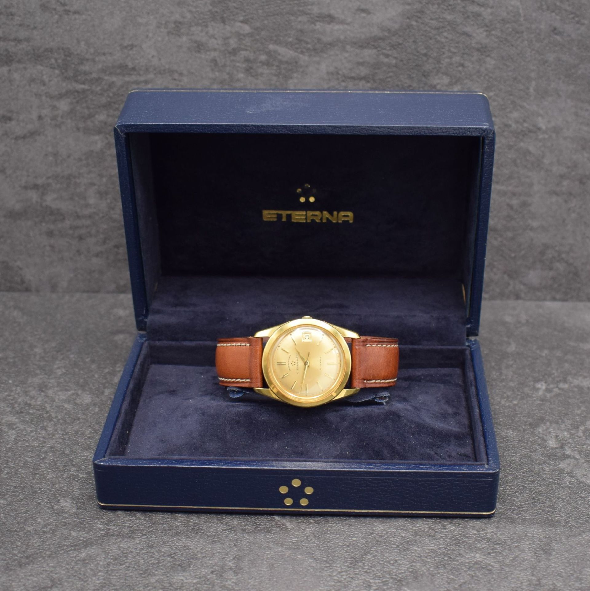 ETERNA Chronometer Herrenarmbanduhr in GG 750/000, - Image 10 of 10