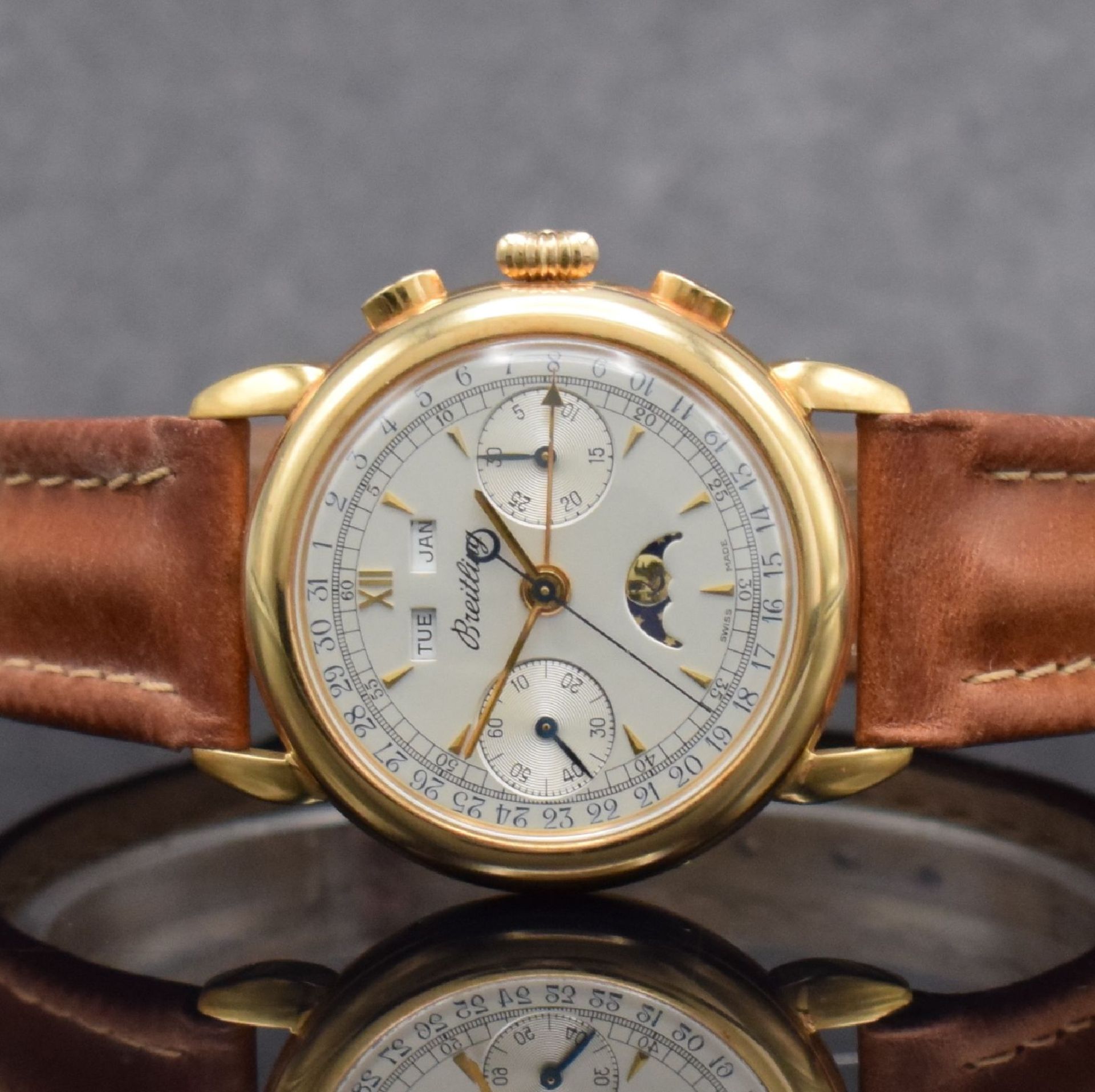 BREITLING Datora sehr seltener Schaltradchronograph mit - Image 4 of 9