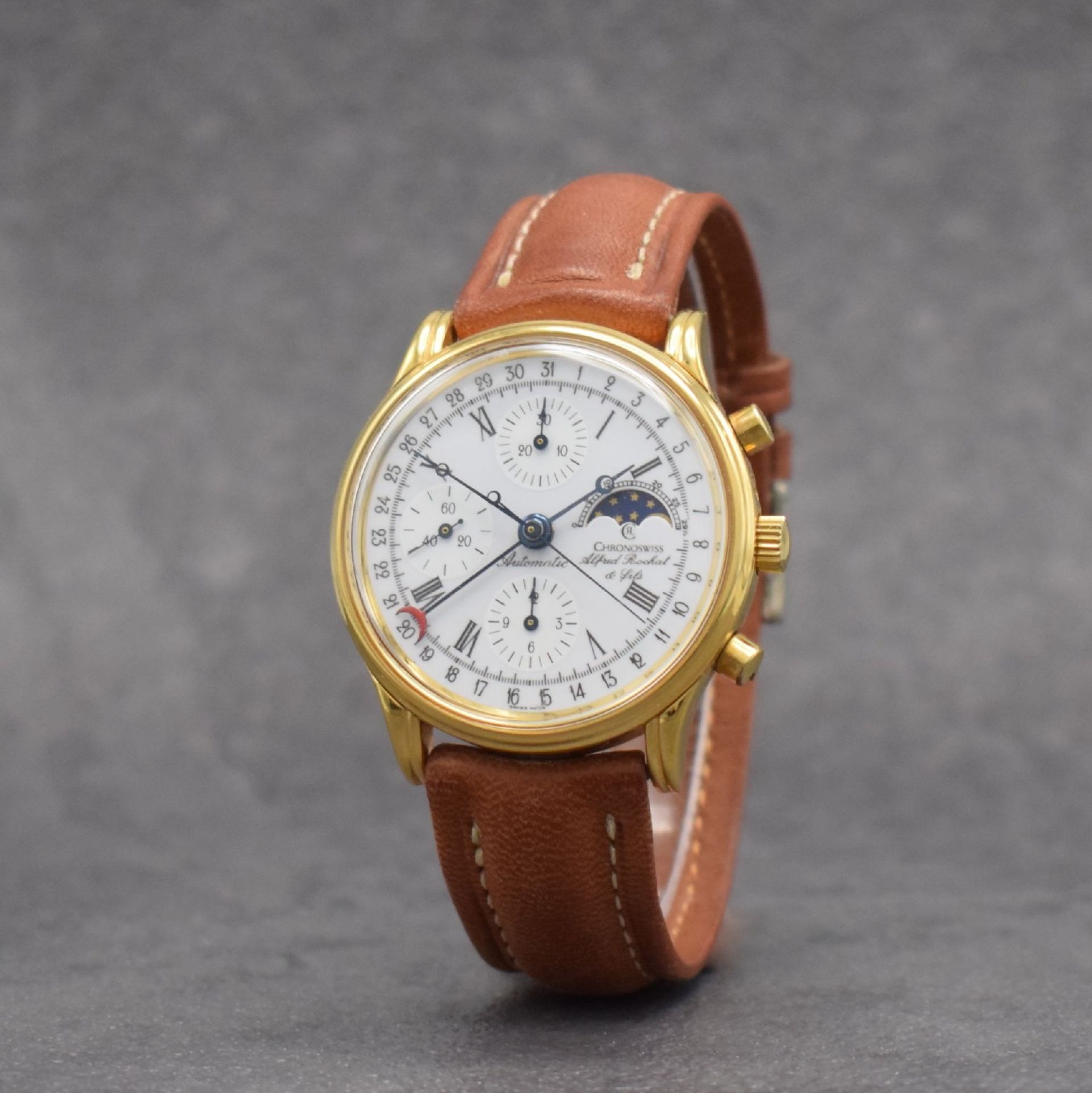 CHRONOSWISS / ALFRED Rochat & Fils Armbandchronograph - Image 3 of 7