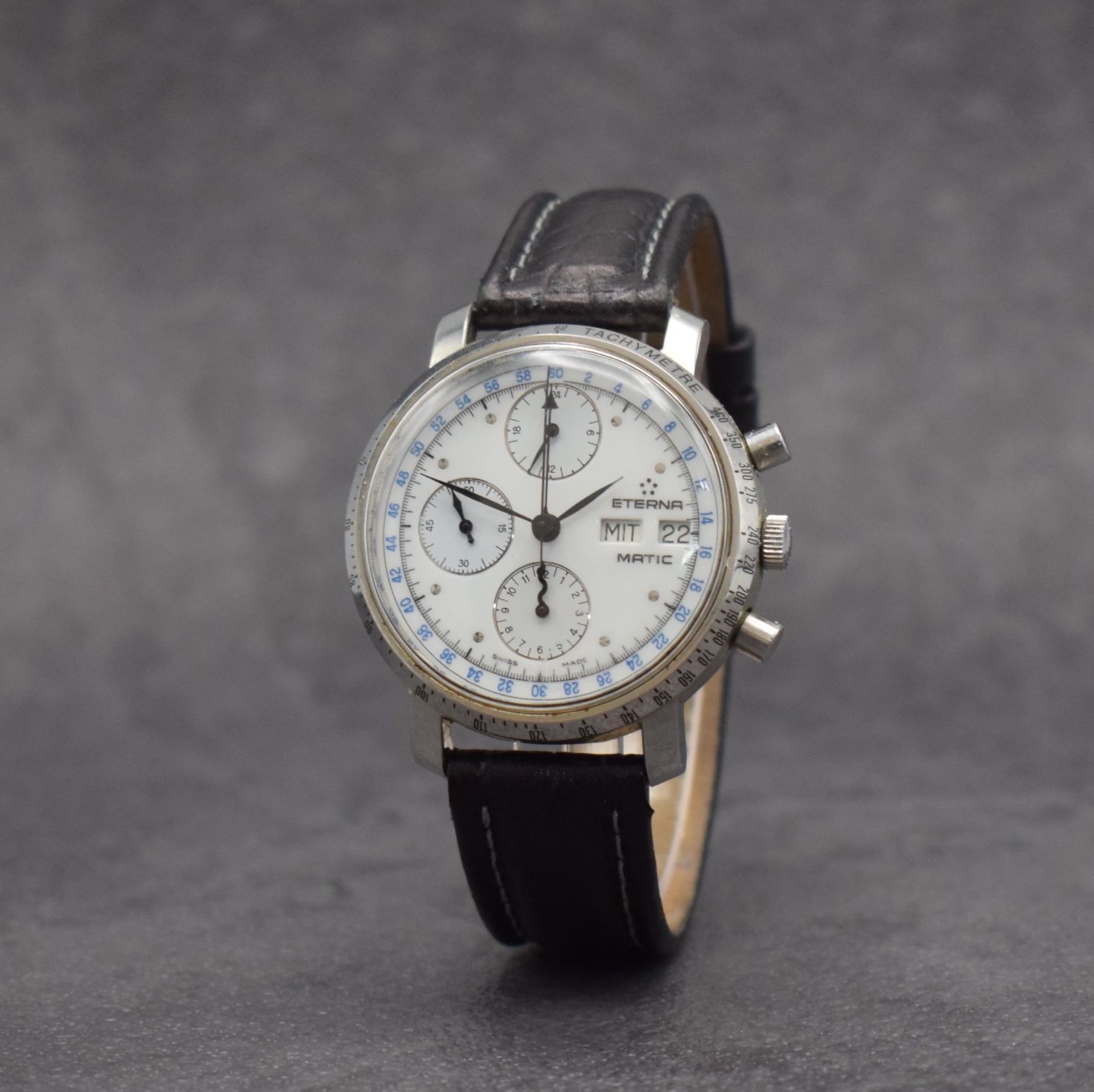 ETERNA-MATIC Herrenarmbanduhr mit Chronograph Kaliber - Image 3 of 9