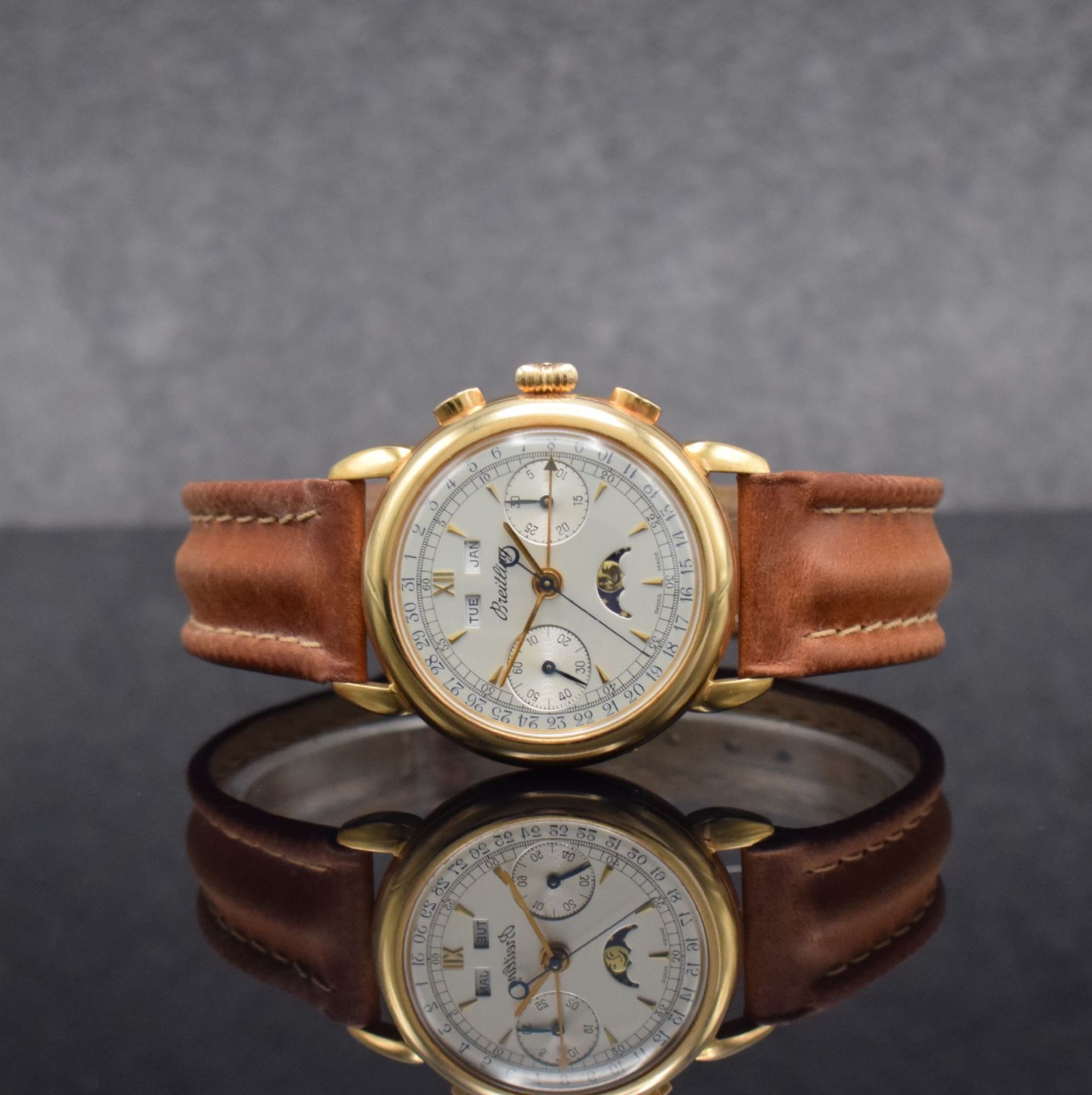 BREITLING Datora sehr seltener Schaltradchronograph mit - Image 3 of 9