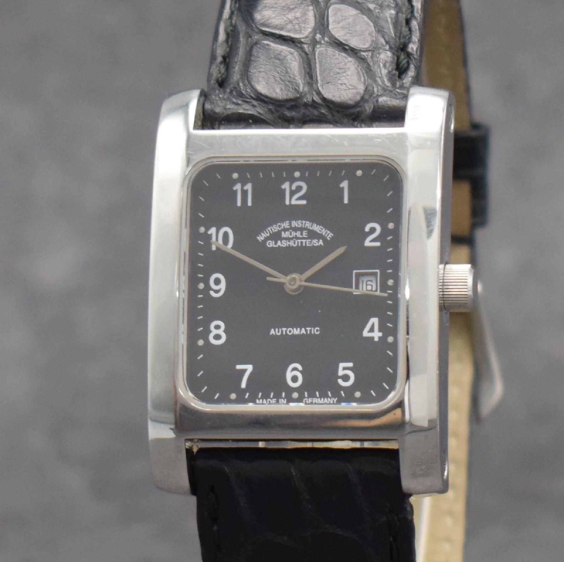 LONGINES / MÜHLE GLASHÜTTE 2 rechteckige Armbanduhren in - Image 9 of 11