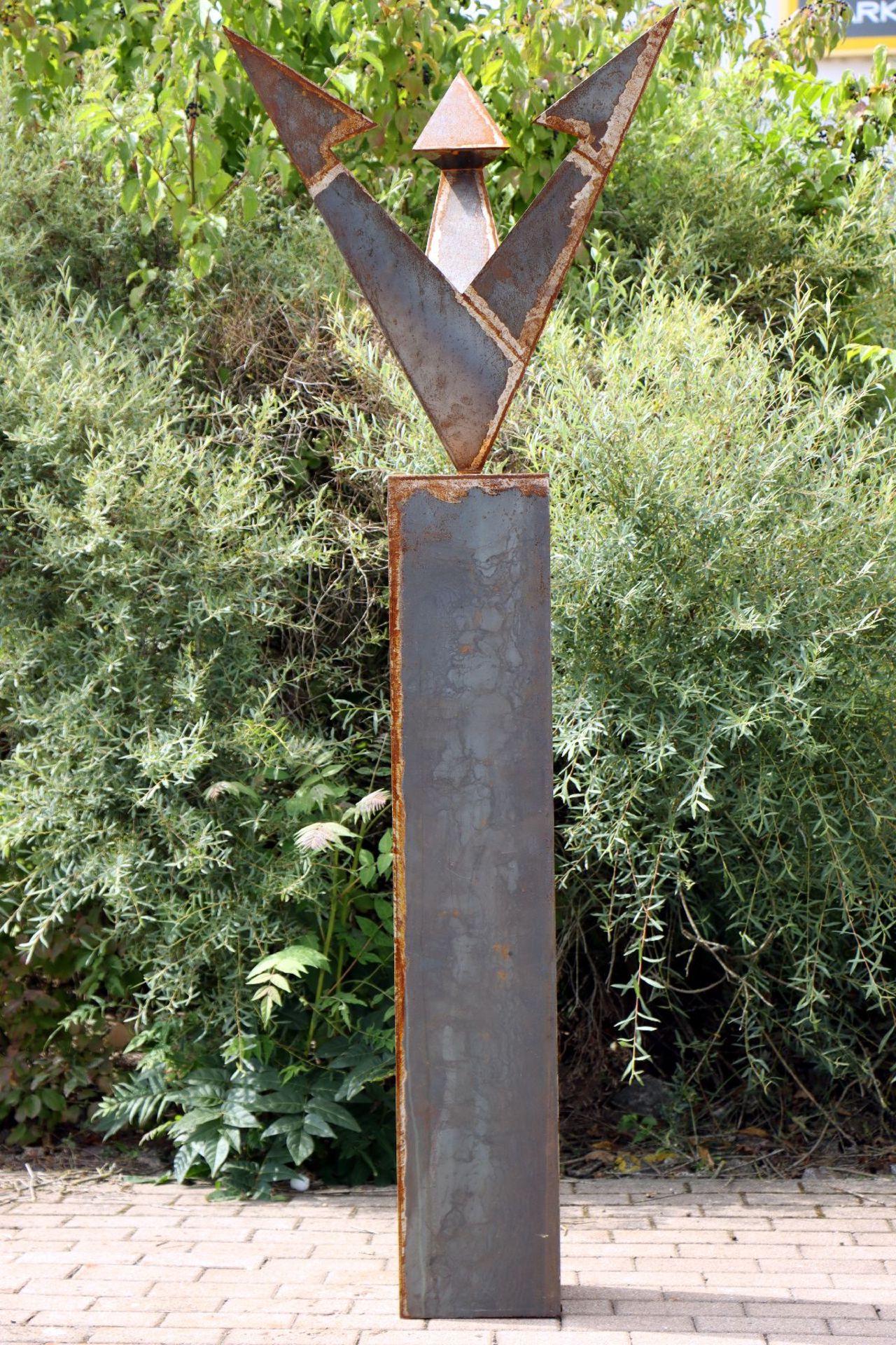 Skulptur, Andreas Helmling, Eisen/Metall, Krone auf - Image 2 of 3