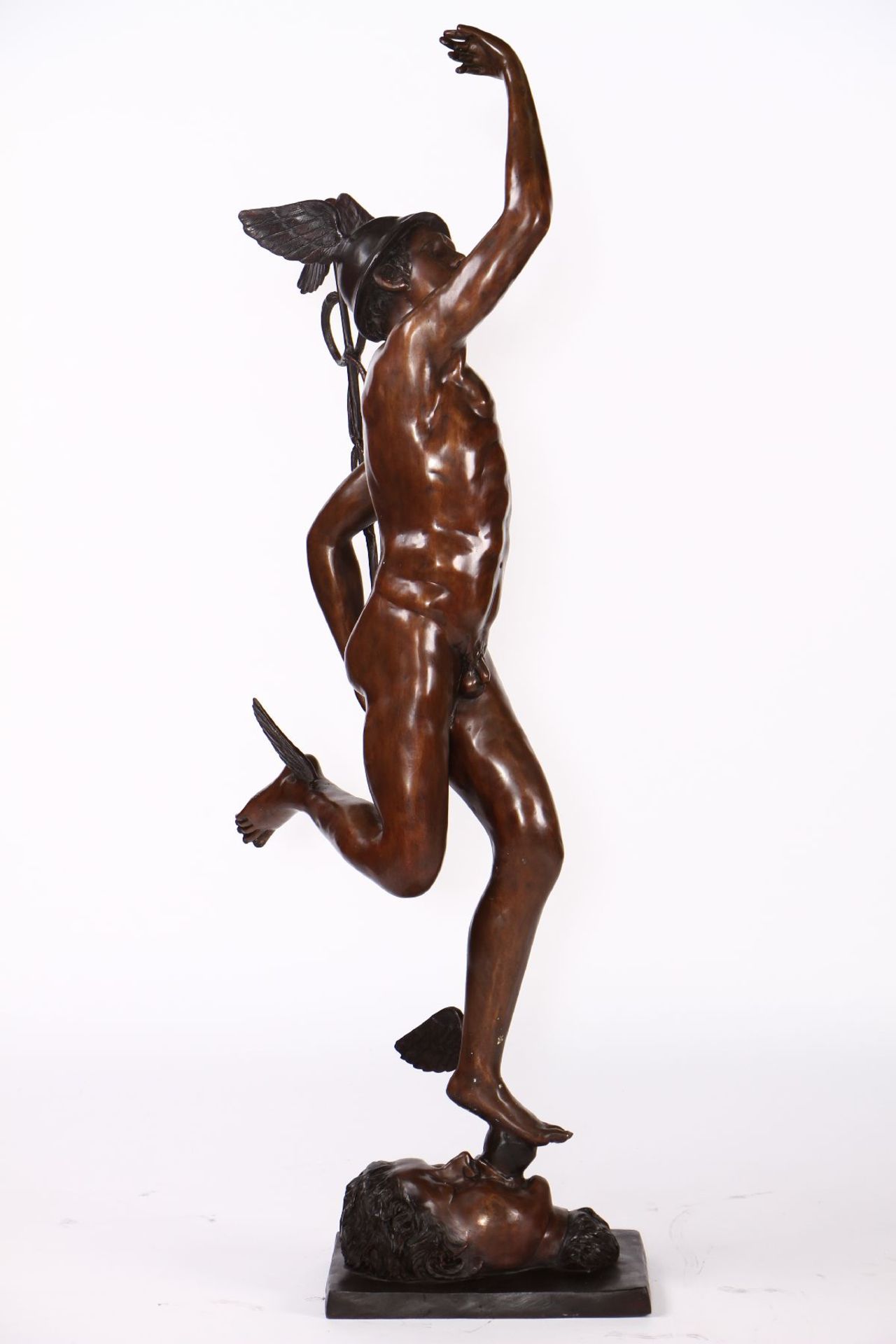 Merkur 'Götterbote', nach altrömischem Vorbild, Bronze, - Image 3 of 3