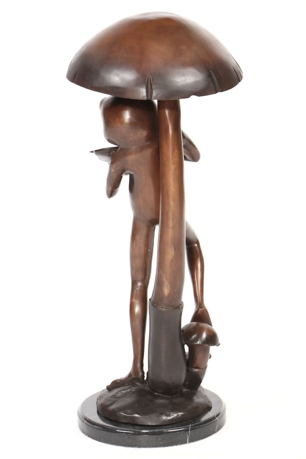 Frosch mit Violine, Bronze, braun u. dunkelbraun - Image 2 of 2