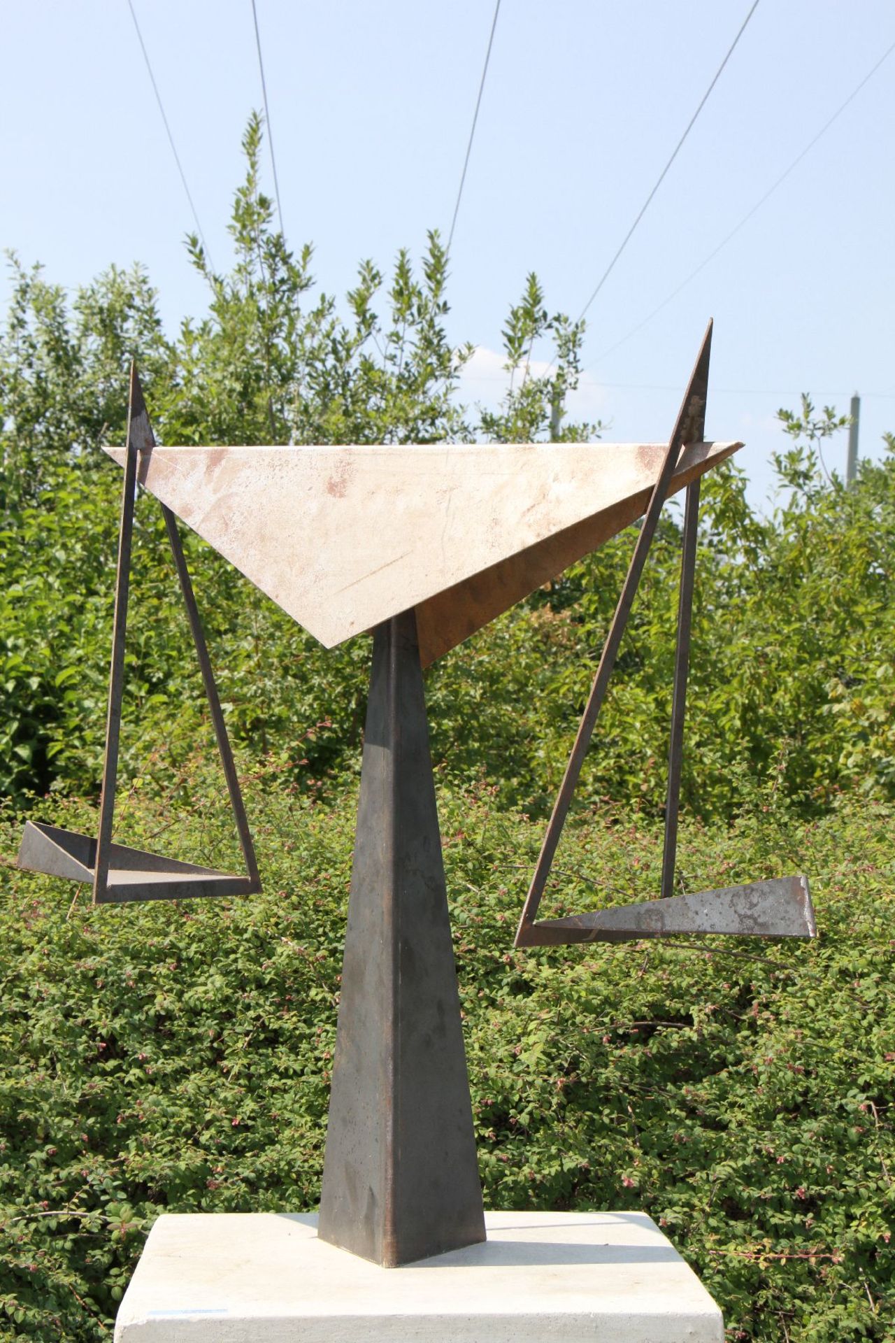 Skulptur Andreas Helmling, Eisen/Metall, Abstrakte Waage, - Image 2 of 2