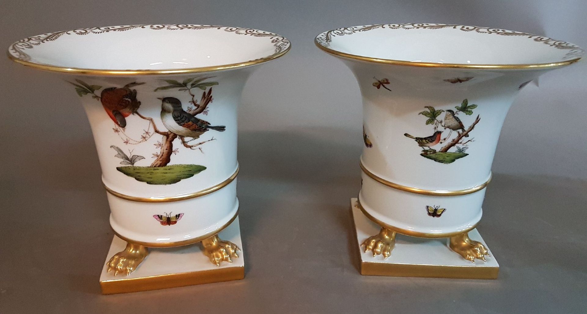 Paar große Vasen, Herend, 20. Jh., Rothschild, - Image 2 of 4