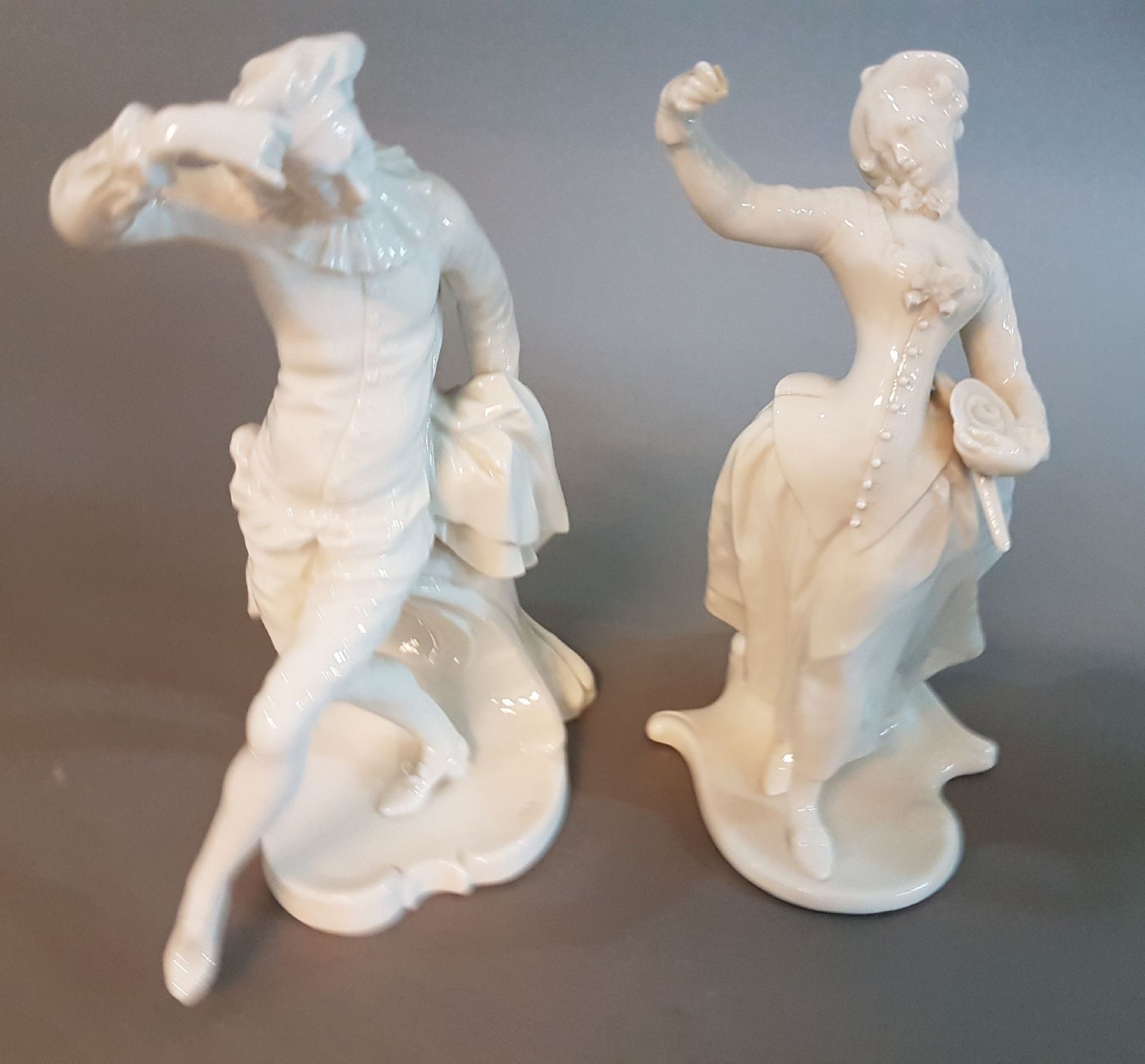 Zwei Porzellanfiguren aus der Comedia dell'Arte, - Image 2 of 4
