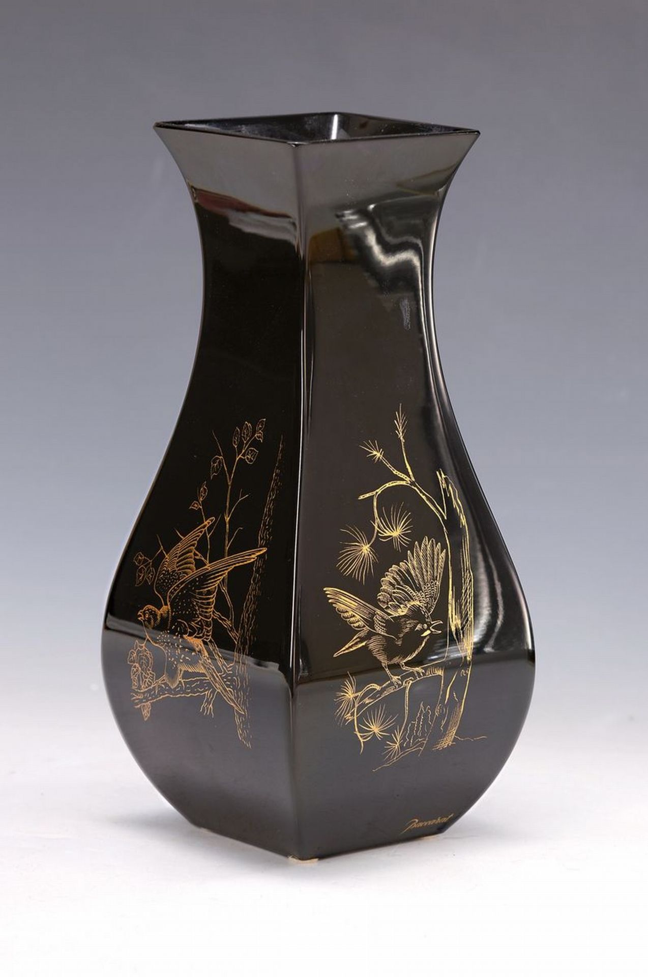 Vase, Baccarat, 1970-80er Jahre, japonisierender Dekor im