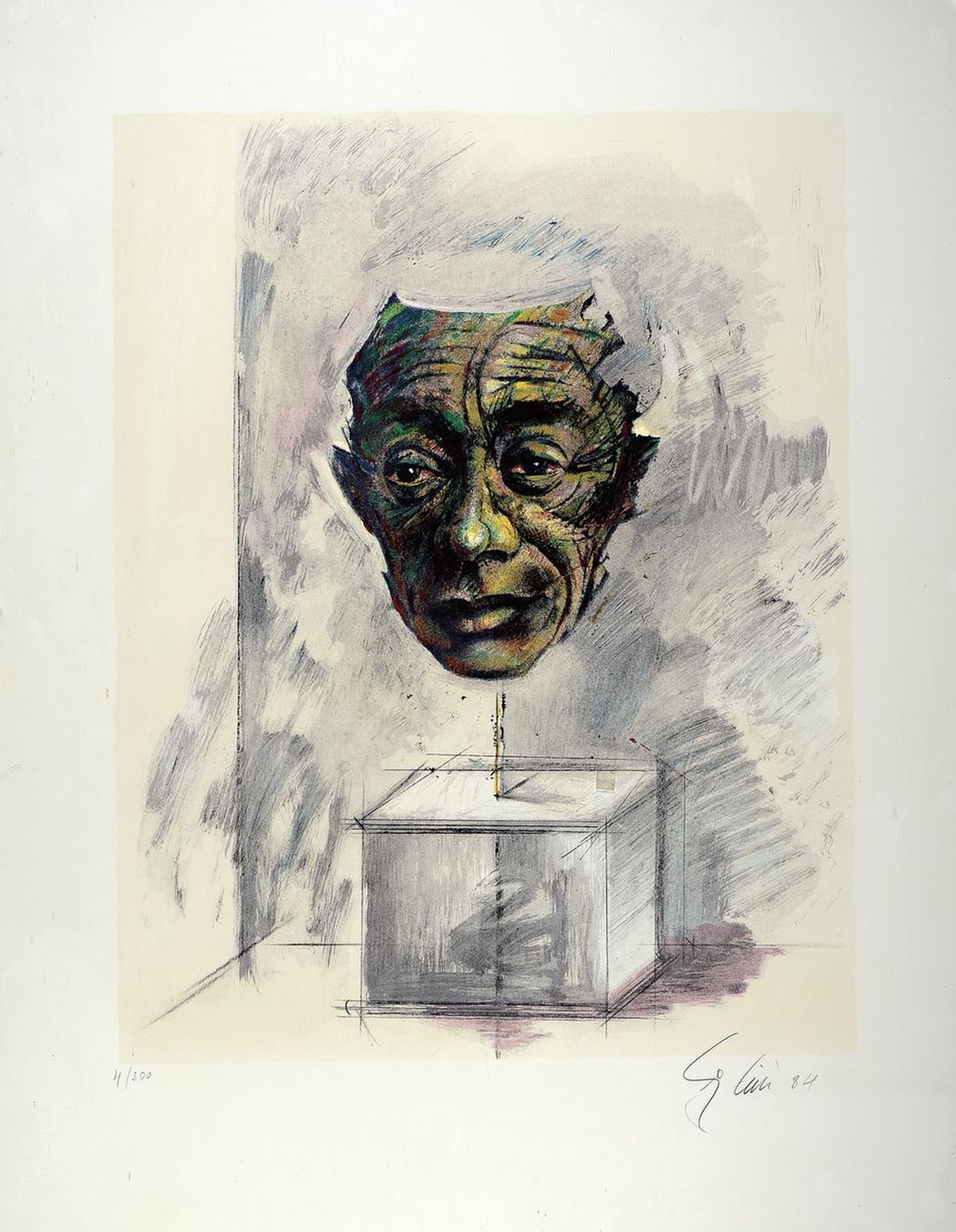 Enzo Cini, 1921-2002, Porträt Pablo Picasso,