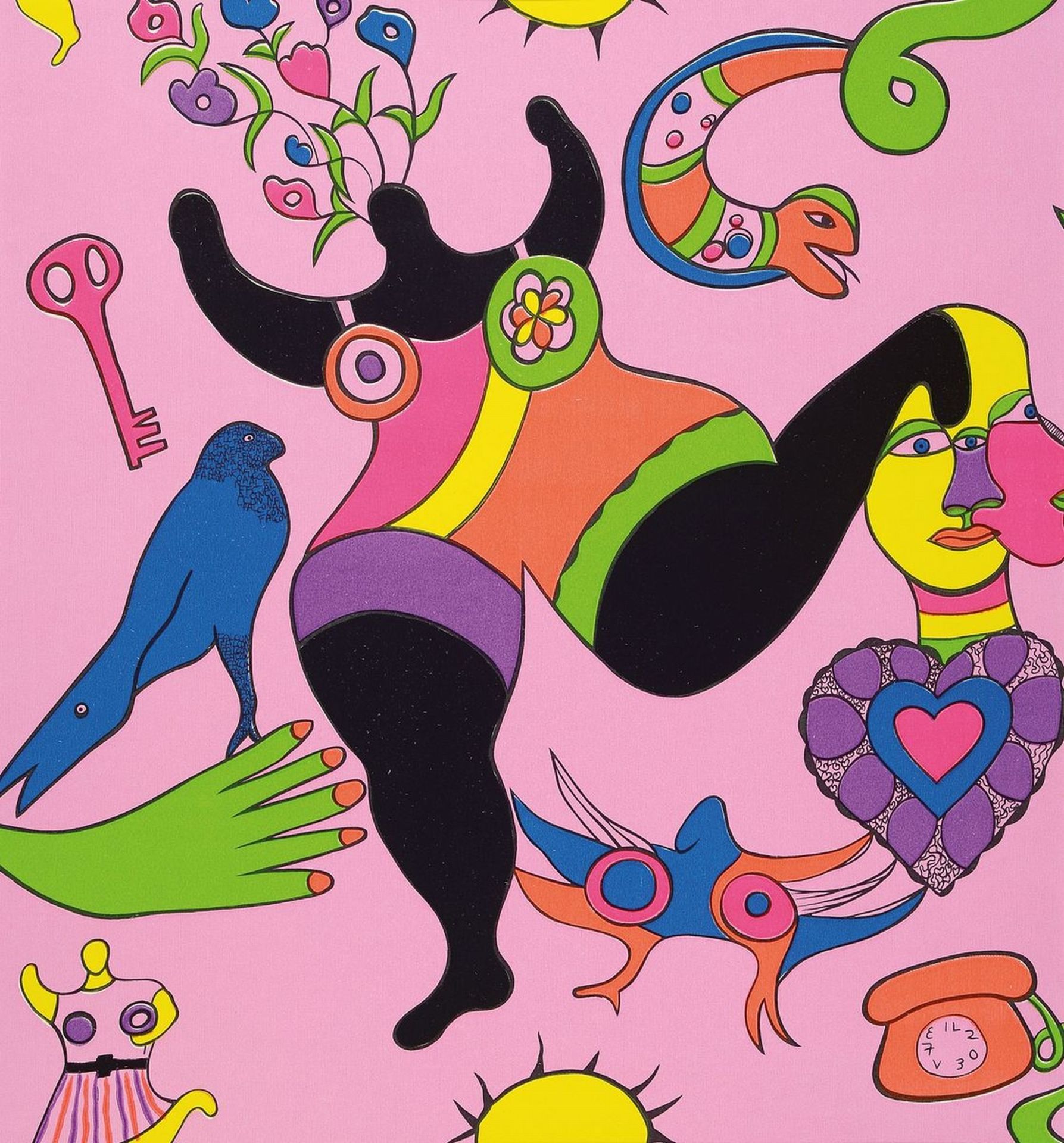 Niki, De Saint- Phalle, 1930-2002, 'Nana', Farbsiebdruck