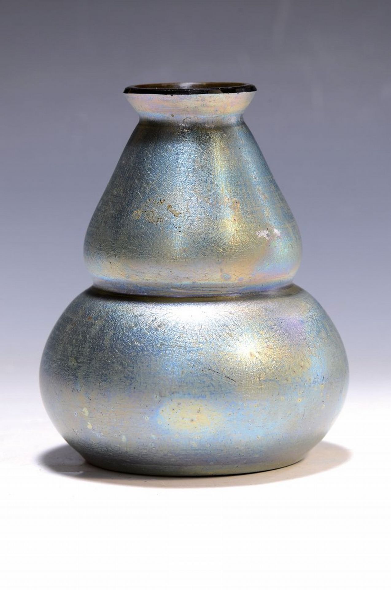 Vase, Pallme-König, um 1910, braunes Glas mit