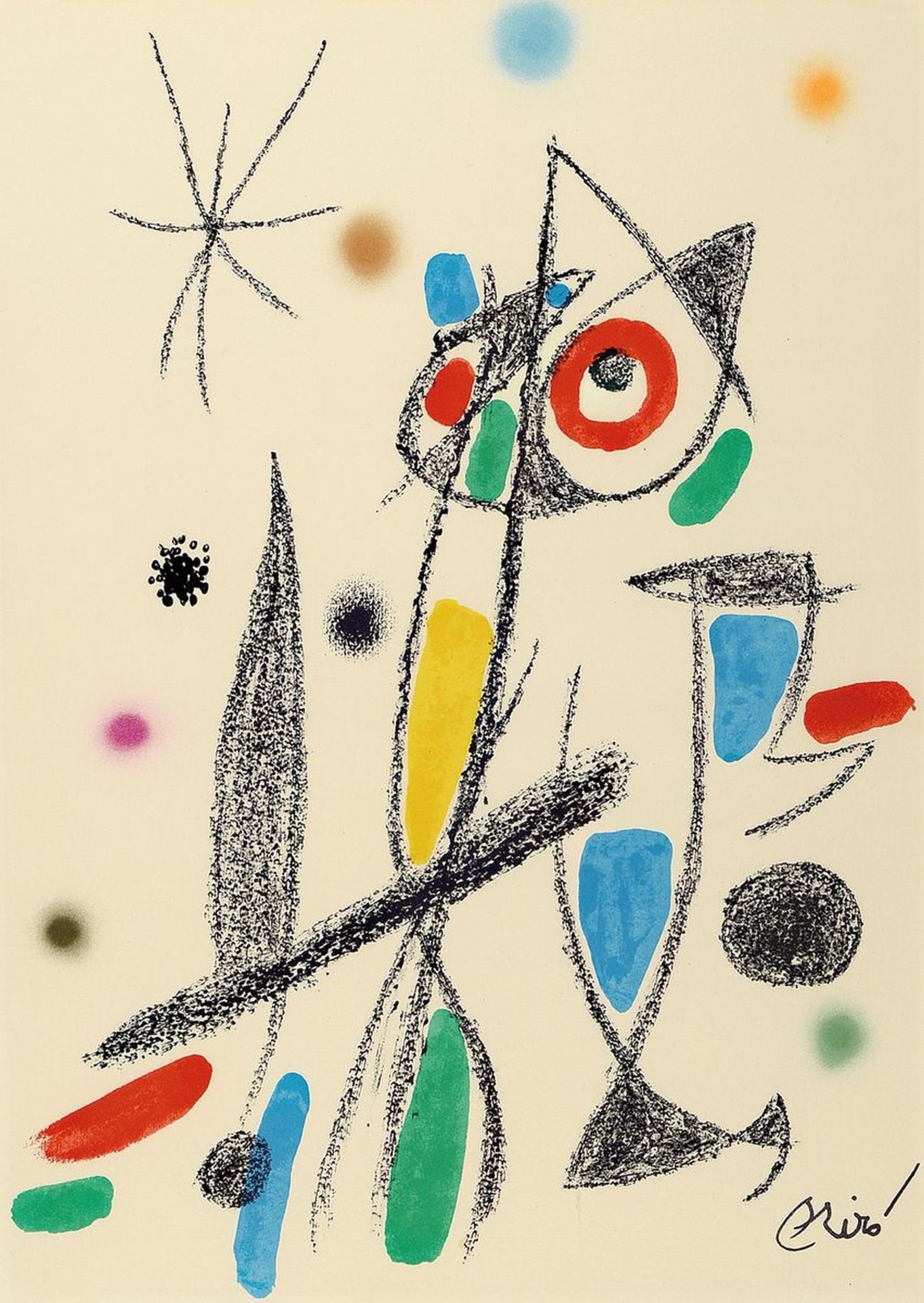 Joan Miro,1893-1983, zwei orig. Lithografien auf Velin, - Image 2 of 4