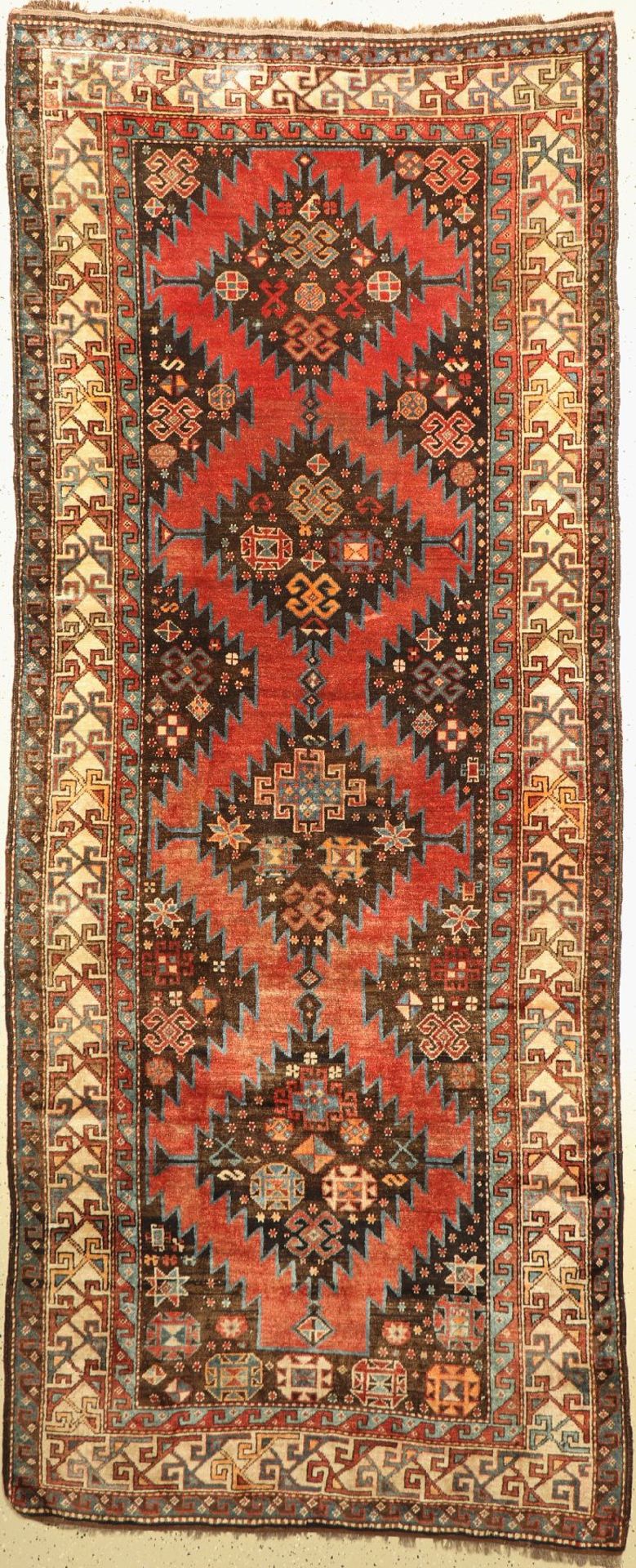 Kazak, Rußland, um 1950, Wolle auf Wolle, ca. 334 x 135