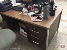 Metal Desk and Chair (Contents NOT Included)