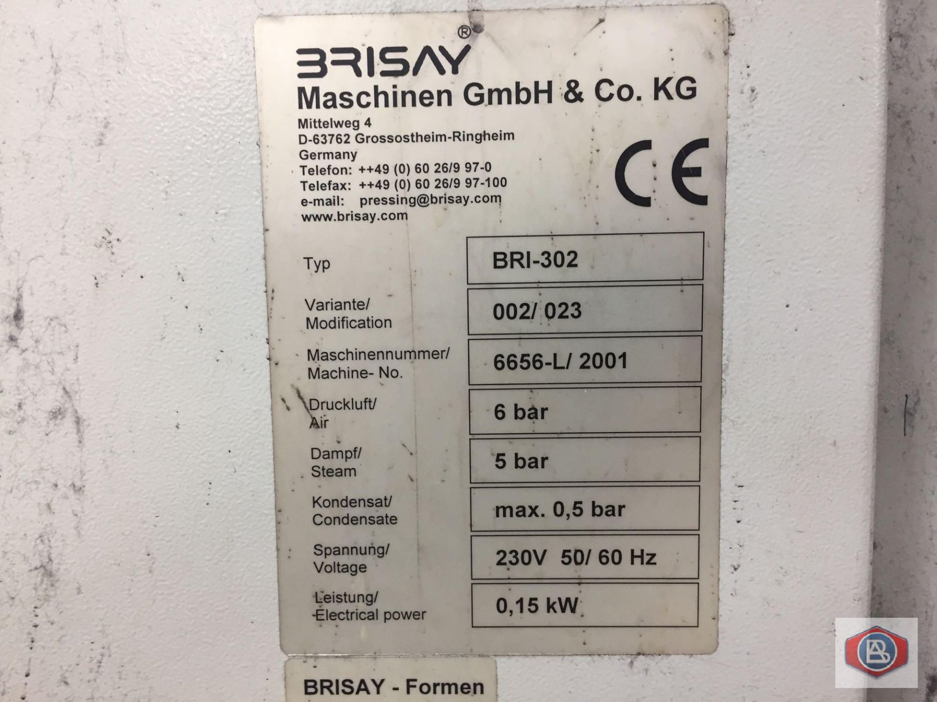 Brisay Mod. BRI-302 Edge & Lapel Pressing Machine - Image 5 of 6