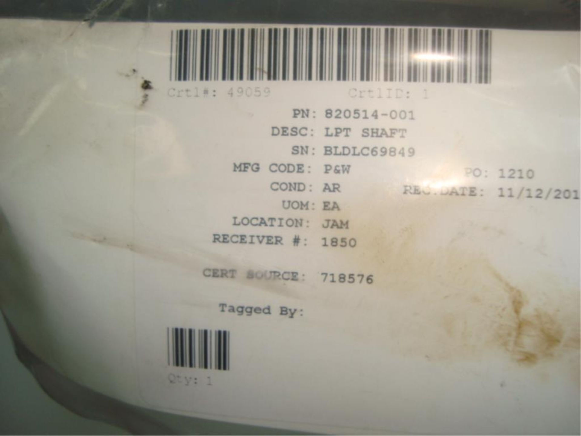 JT8D-219 Commercial Jet Engine LPT Shaft - Image 10 of 10