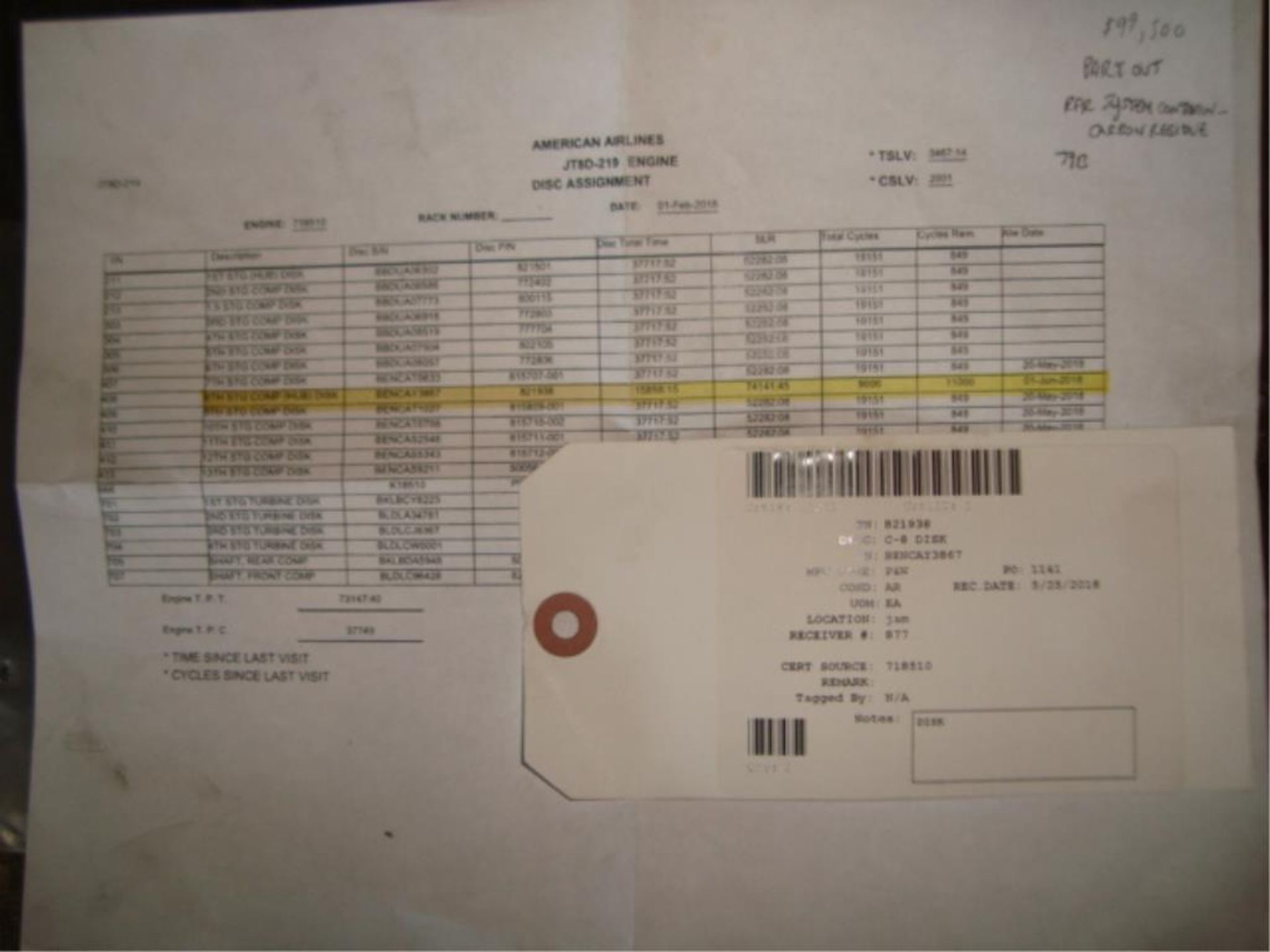 JT8D-219 Commercial Jet Engine C-8 Disks - Image 5 of 8