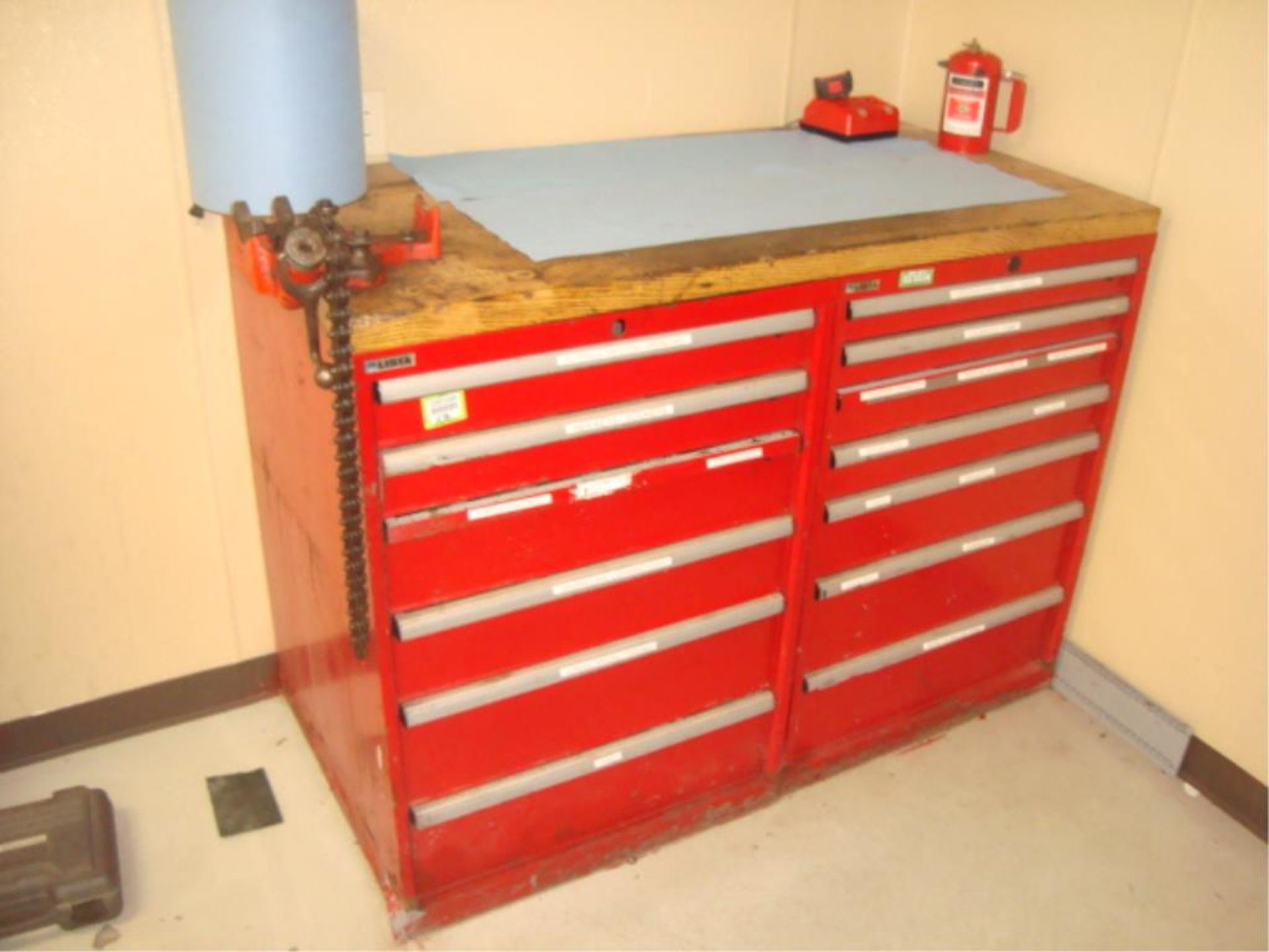 6-Drawer Parts/Supply Cabinet With Contents