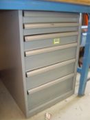 6-Drawer Parts/Supply Cabinet With Contents