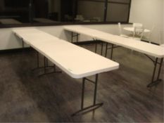 Compact Folding Tables. 6' ft. x 30" in.