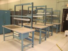 Heavy Duty Adjustable Height Workstations Benches