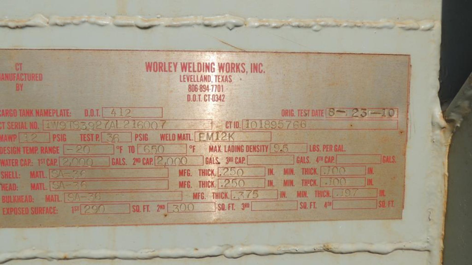 Worley Welding Works Tanker - Image 10 of 11