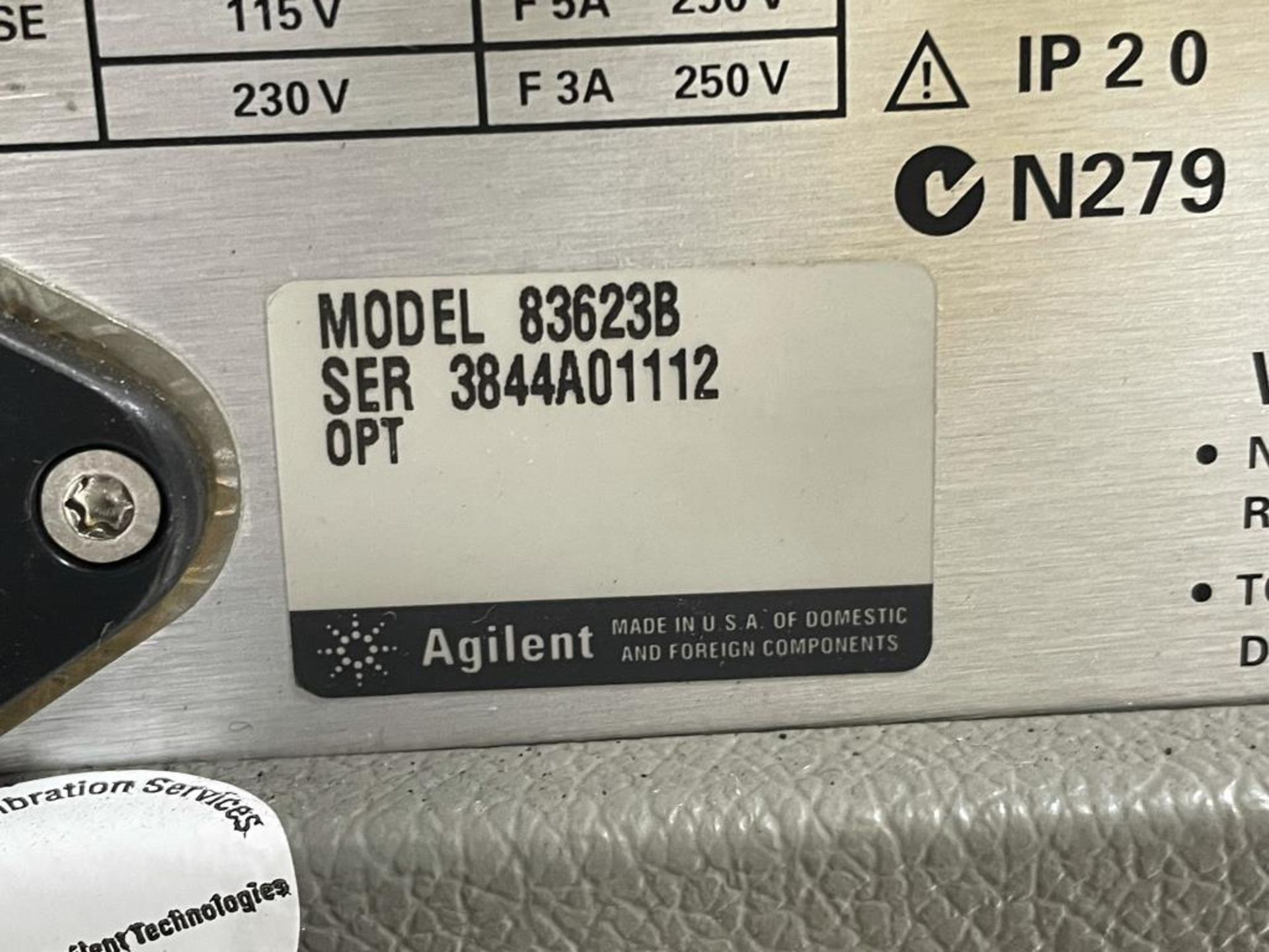 Agilent 83623B 10MHz-20GHz Swept Signal Generator - Image 3 of 4