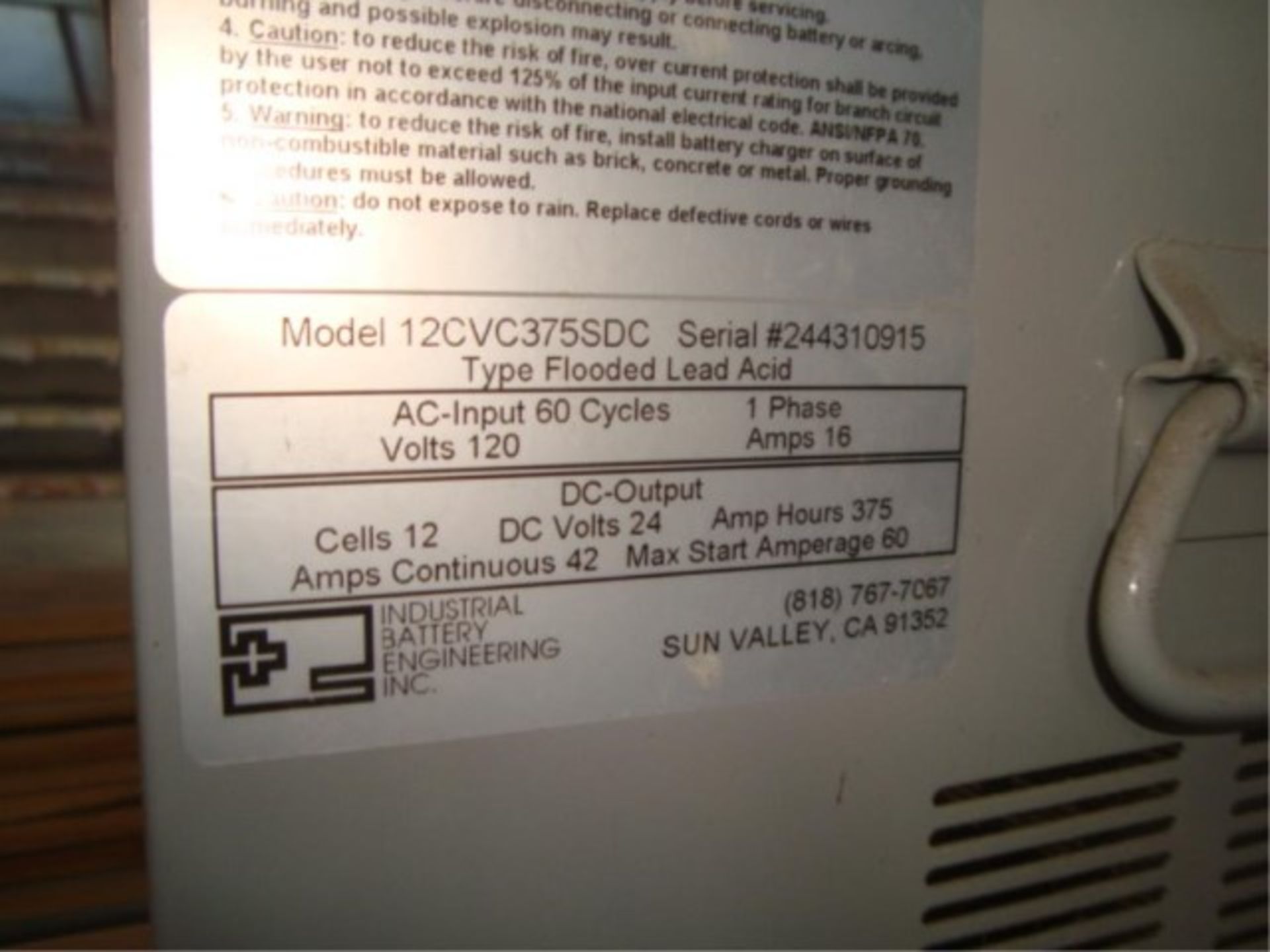 24V Forklift Battery Charger - Image 3 of 3