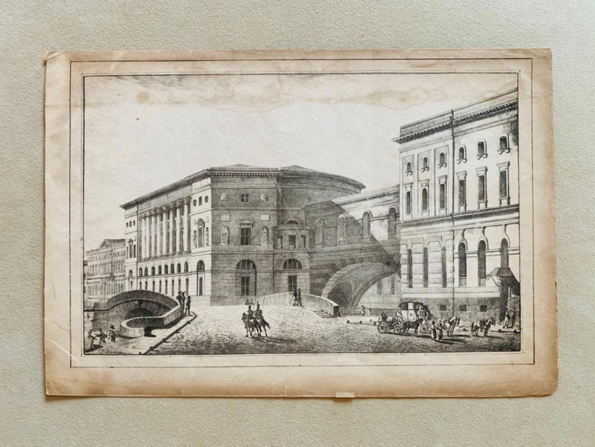 TWO VIEWS OF SAINT PETERSBURG, 1823. - а.View of the Exchange. Artist O. Herman. 41 [...] - Image 3 of 3